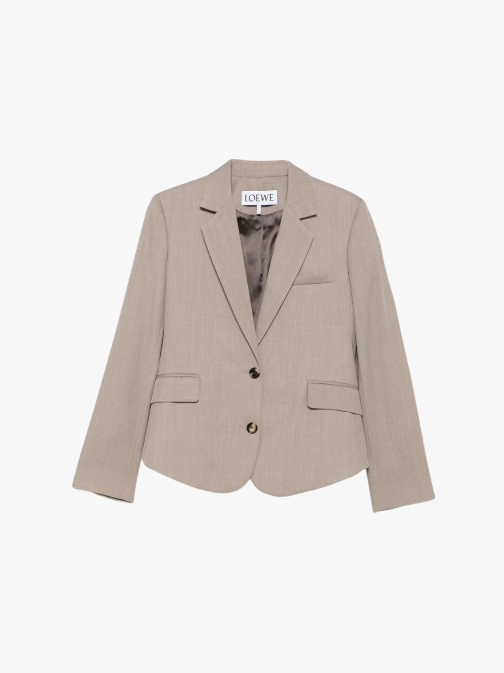 LOEWE Maßgeschneiderte Wolljacke Beige Damen
