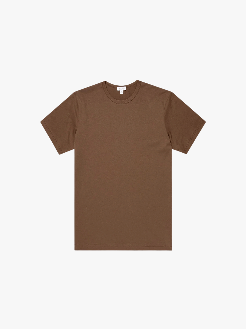 Sunspel Klassisches T-Shirt Dunkle Walnuss Herren