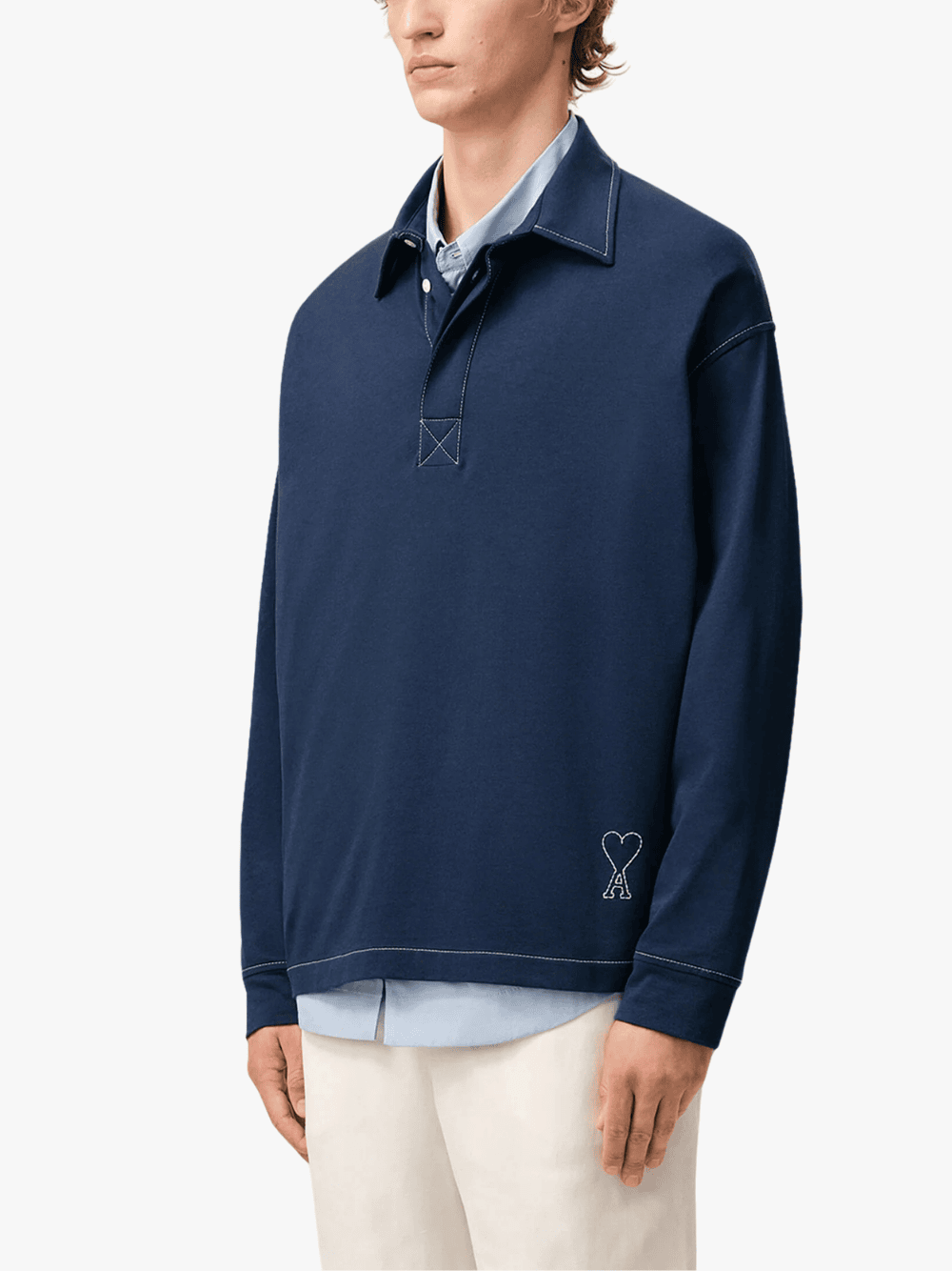 Ami Paris Herren Poloshirt Blau Herren