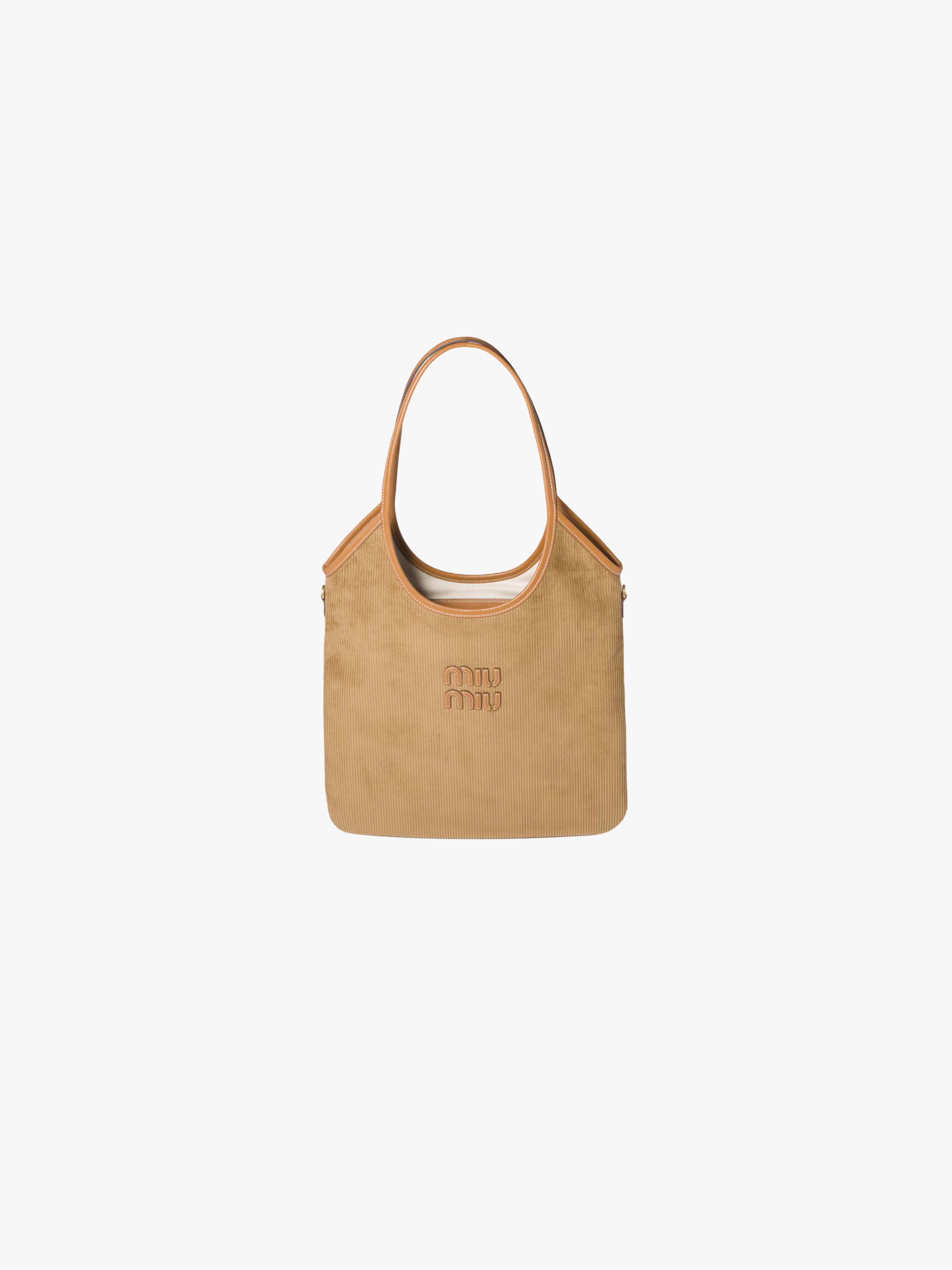 Miu Miu Ivy Cord-Tasche Braun Damen