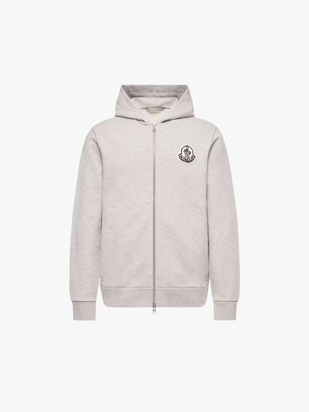 Moncler Sketched Logo Zip-Up Grau Herren Hoodie
