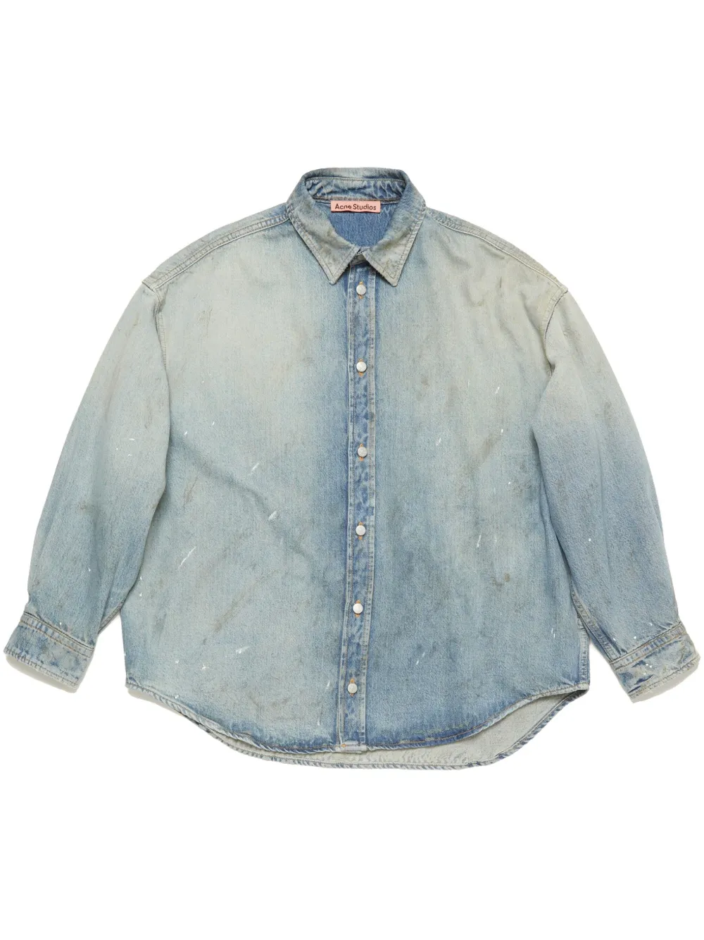 Acne Studios Jeanshemd mit Knopfleiste Hellblau Herren