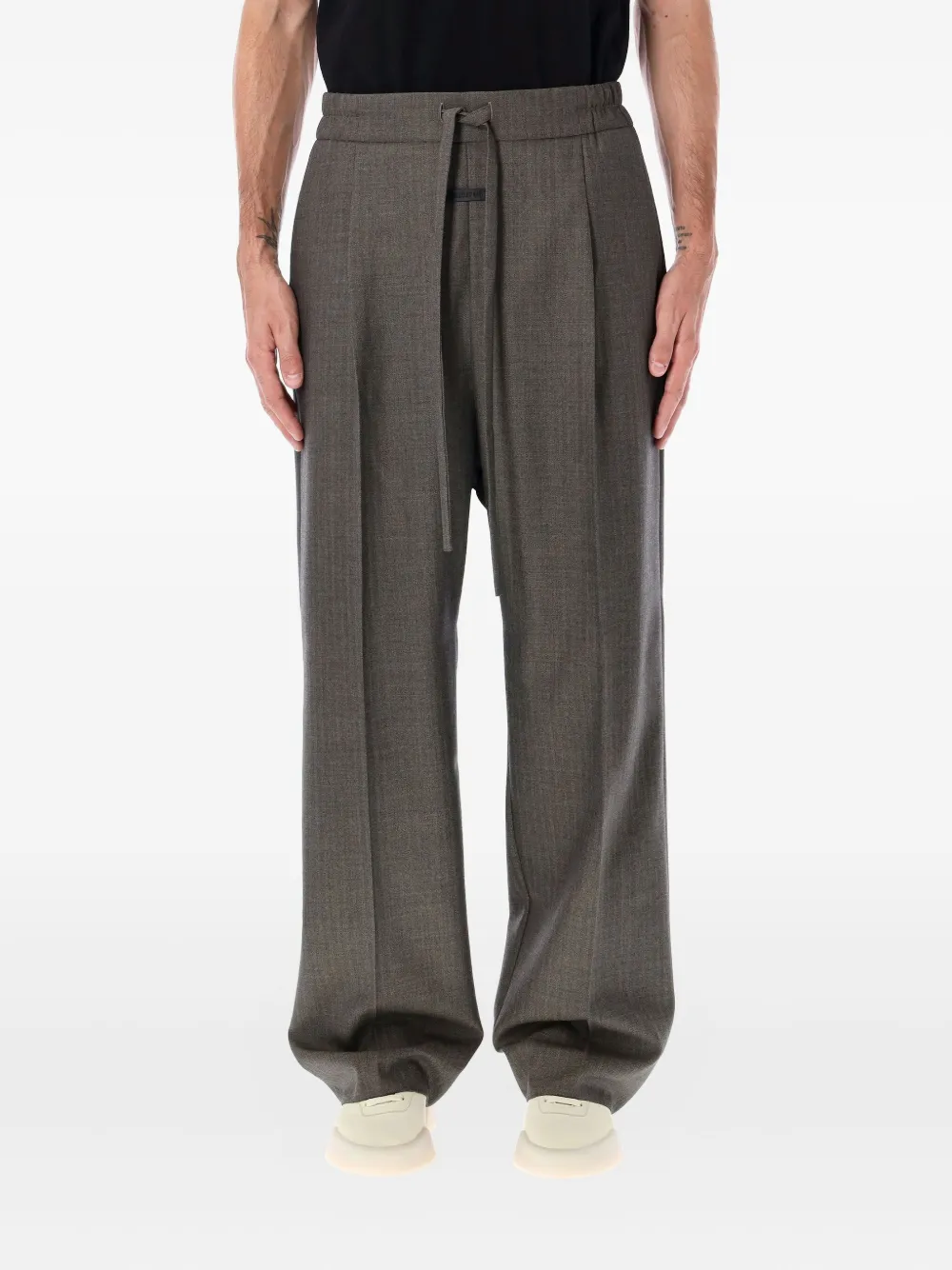 Fear of God Pleated Pants with Drawstring Gray Men Fear of God Pleated Pants with Drawstring Gray Men