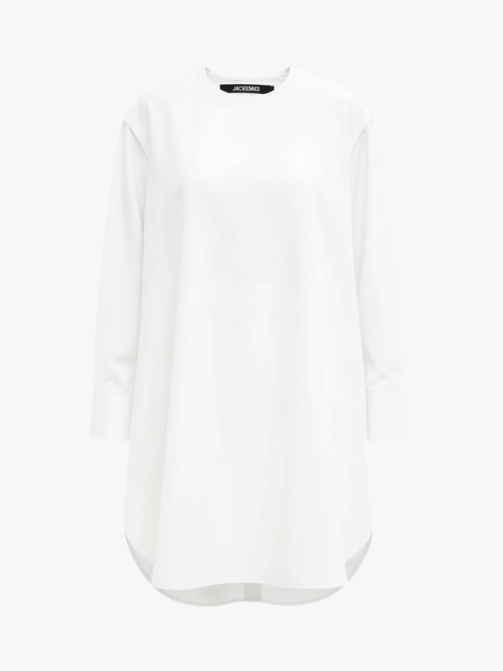 Jacquemus Berlingot gerafftes Hemdkleid Weiß Damen