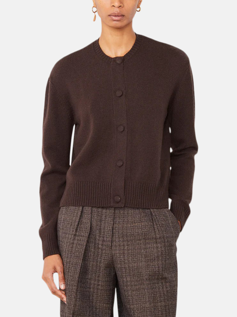 Officine Générale Sirine Cardigan Dunkelbraun Cardigan Damen
