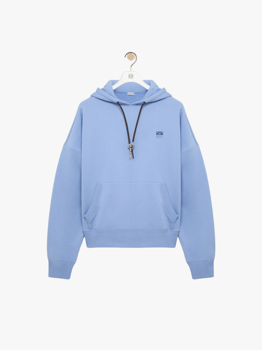 LOEWE Hoodie in Cotton Light Blue Men