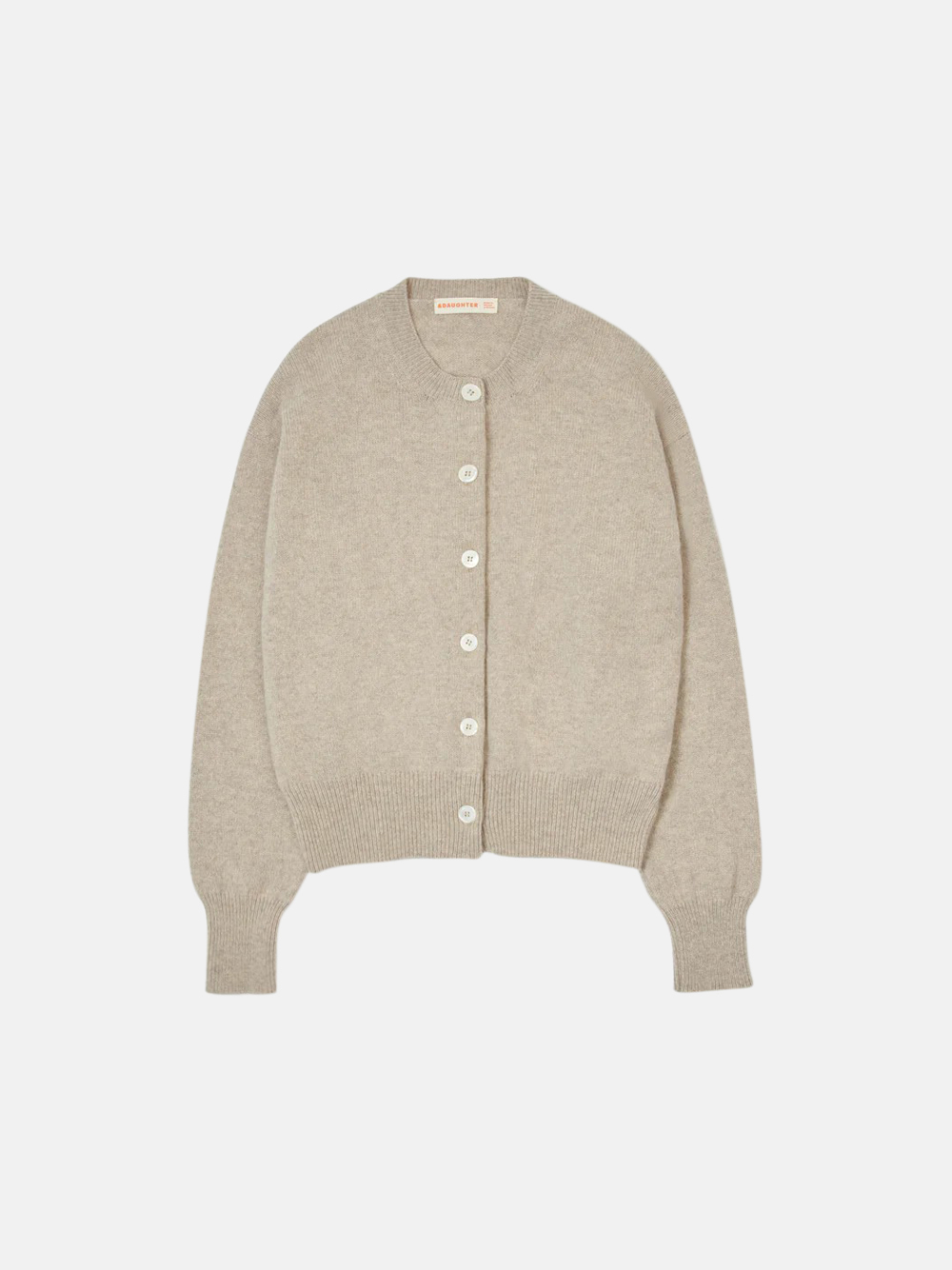 &Daughter Ada Crewneck Cardigan Beige Damen