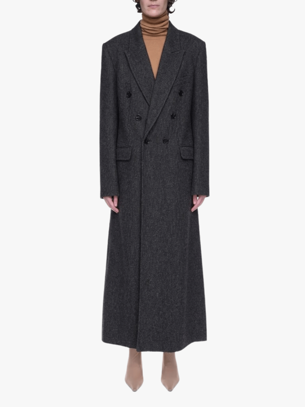 Victoria Beckham Double-Faced Mantel Dunkelgrau Damen