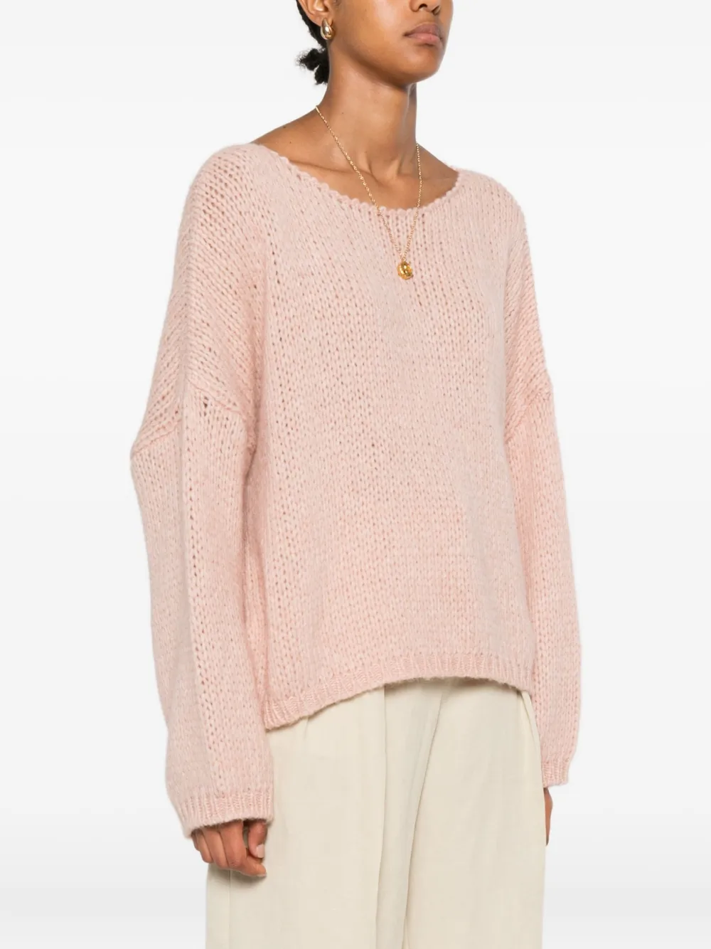 Roberto Collina Grob gestrickter Pullover
  Rosa Damen