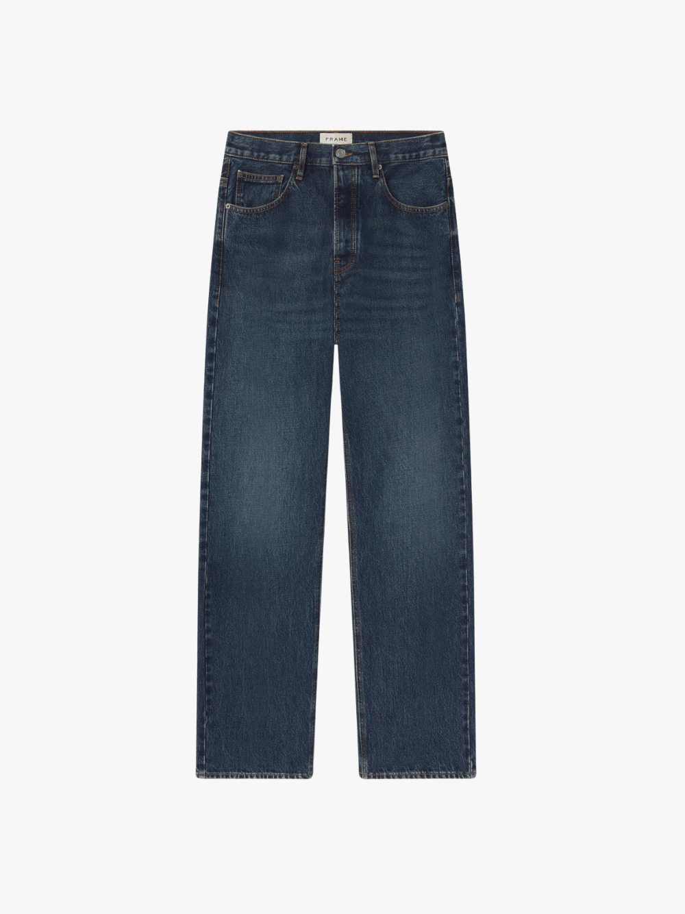 Frame The Straight Jean Mid‑Rise Blue Herrenjeans
