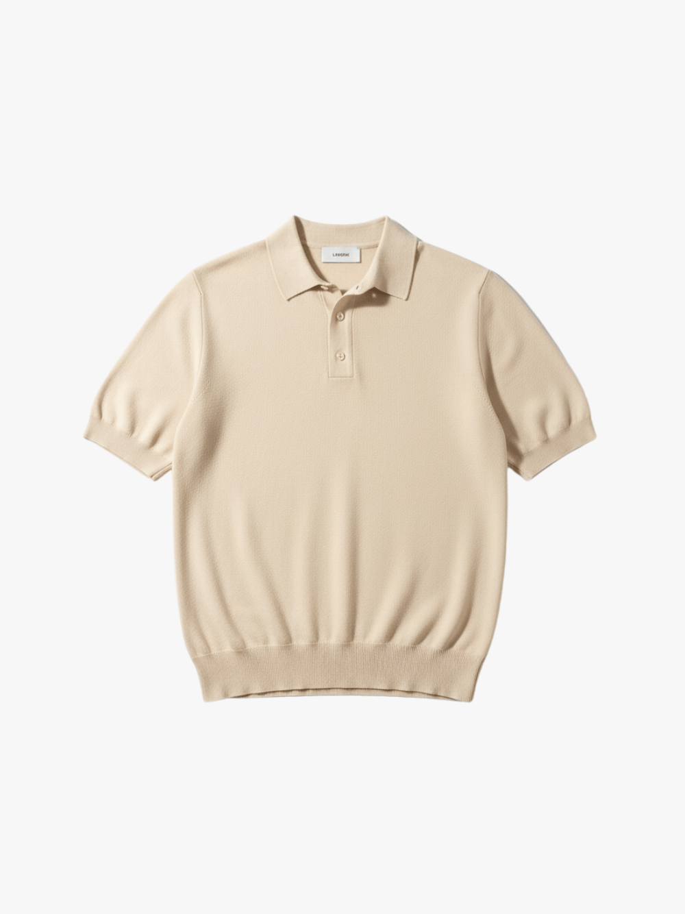 Lardini Strickpolo aus Baumwolle Creme Herren