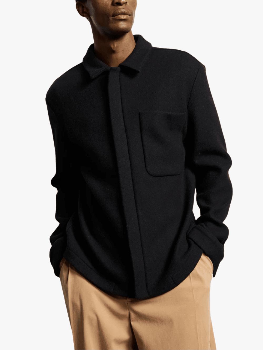 Kiefermann Ecbert Wool Overshirt Black Men's