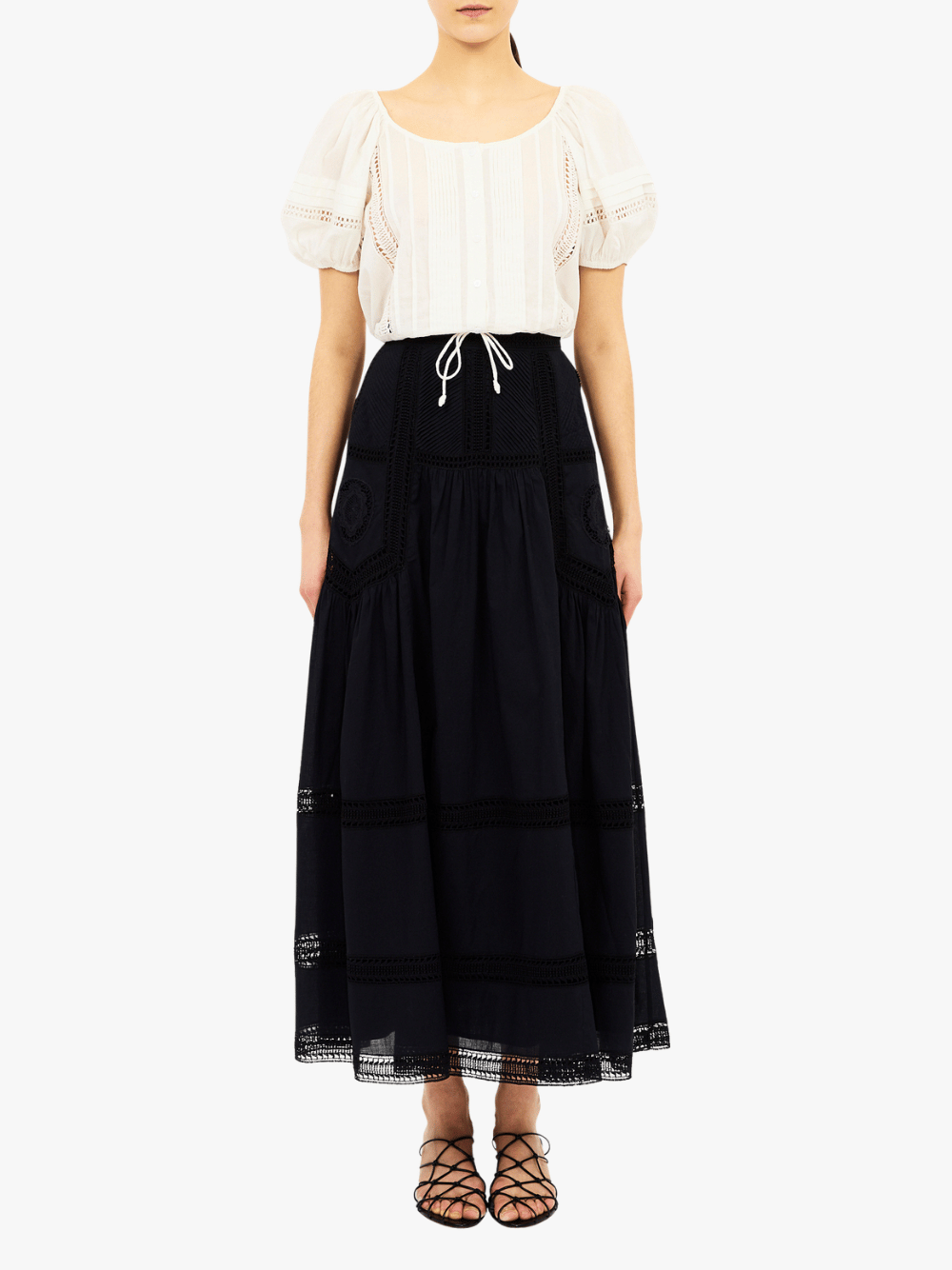 Ulla Johnson Alice Midi Skirt Black Women
