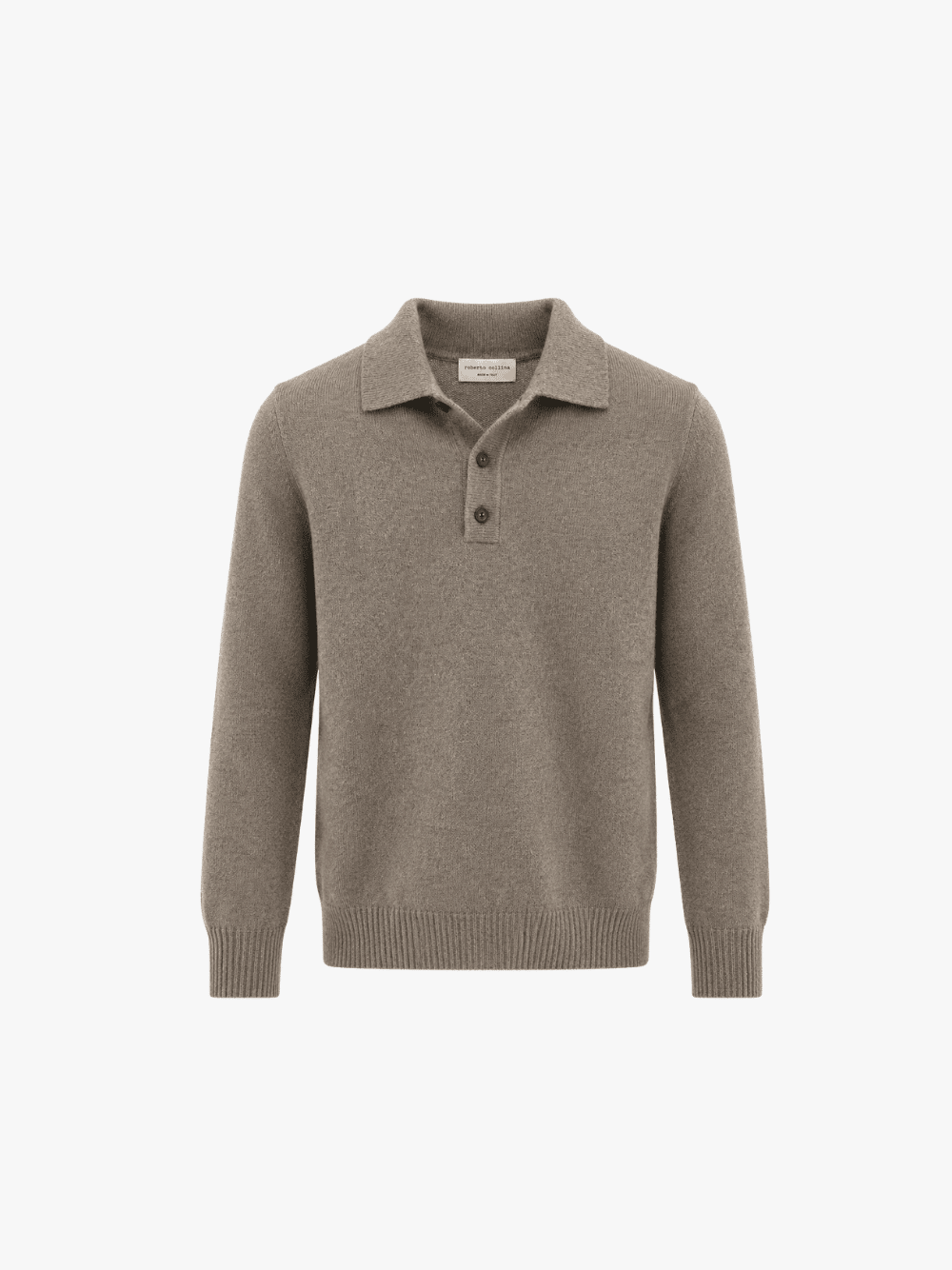 Roberto Collina Pullover mit Kragen Biege Herren
