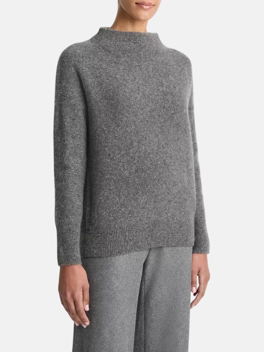 Vince spotted jumper with stand-up collar Grey Women
