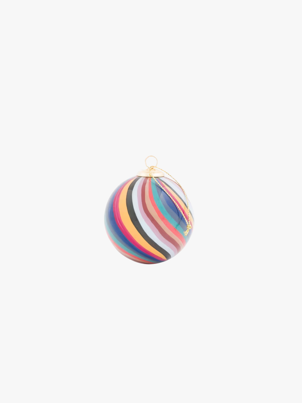 Paul Smith Hand-Painted Swirl Glass Bauble Glass Christmas Bauble