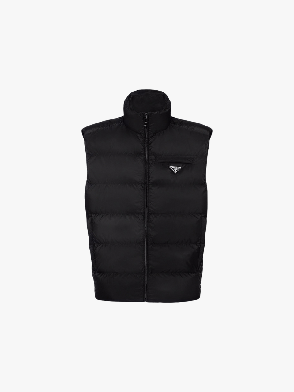 Prada Weste aus gepolstertem Re-Nylon Schwarz Herren Prada Weste aus gepolstertem Re-Nylon Schwarz Herren