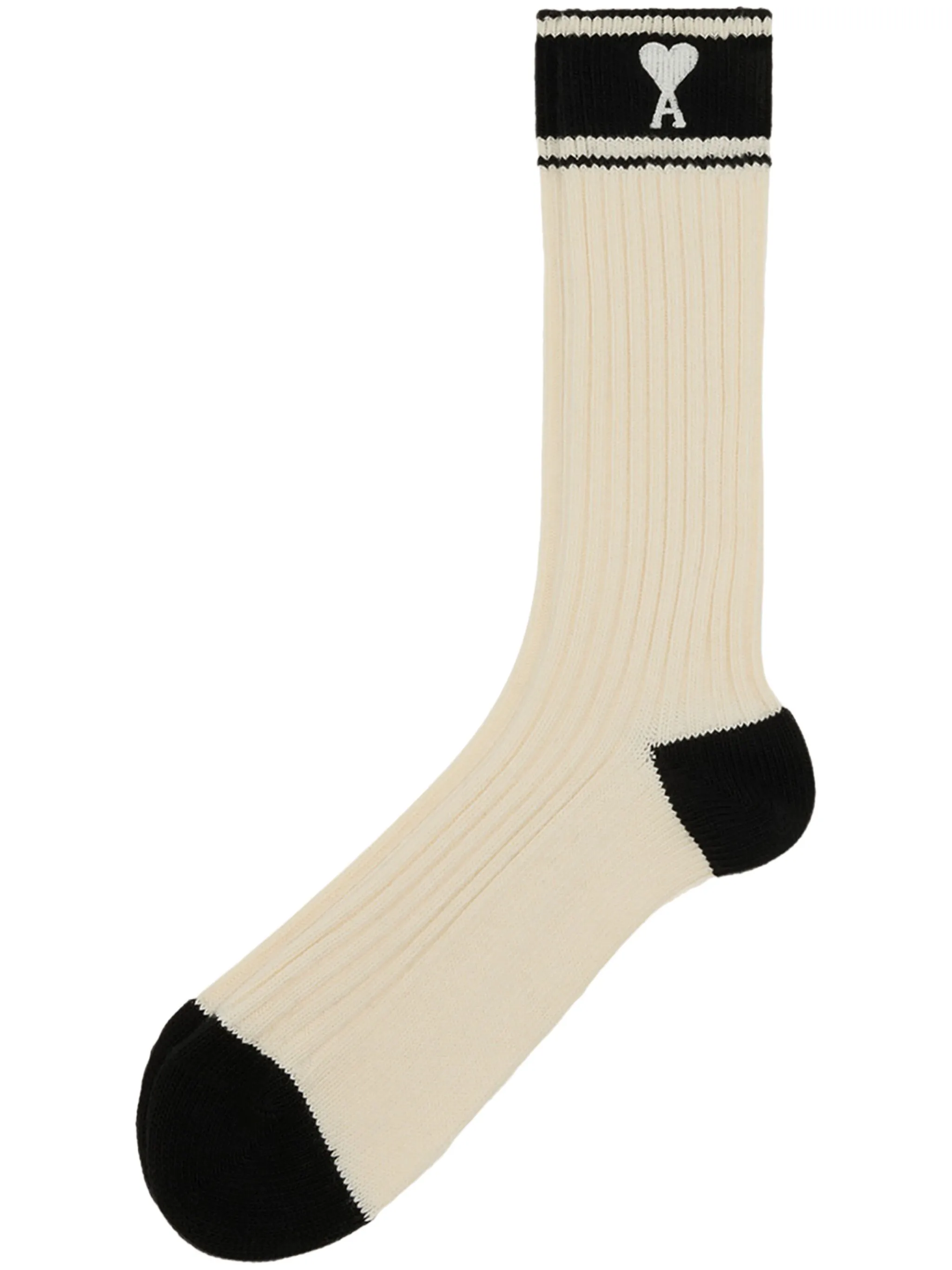 AMI Paris Gestreifte Ami de Coeur Socken