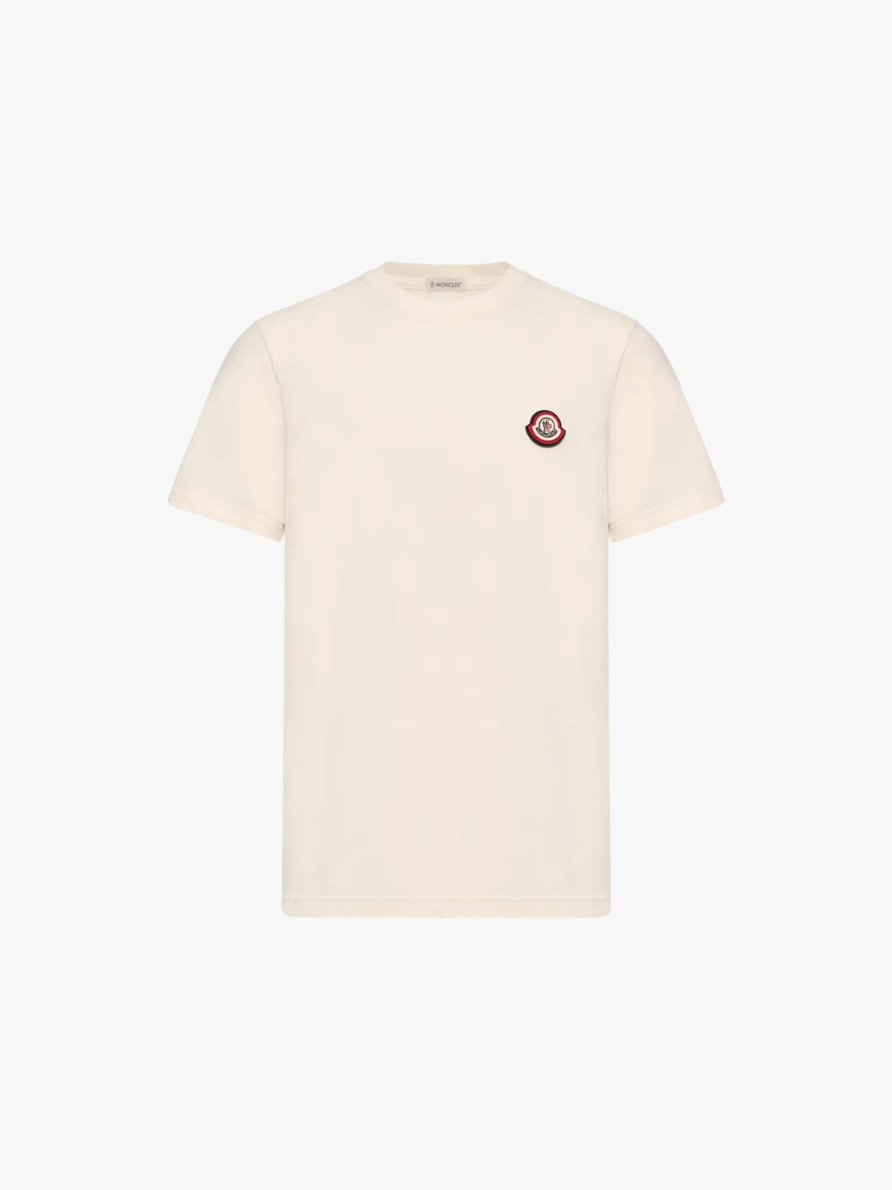 Moncler Cotton Jersey Logo T-Shirt Beige Men's