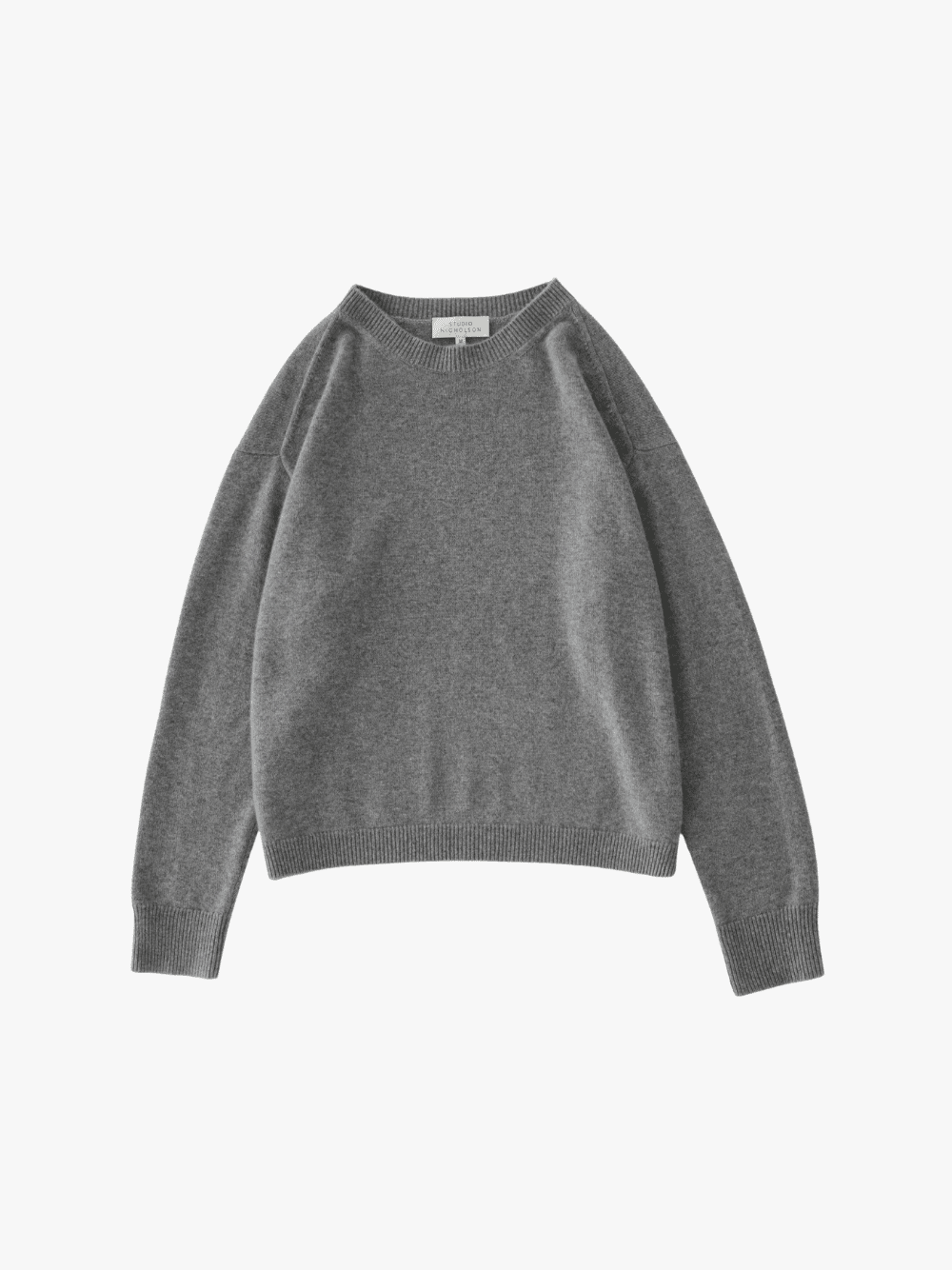 Studio Nicholson Haddan Knit Crew Neck Cashmere Grey Marl Men