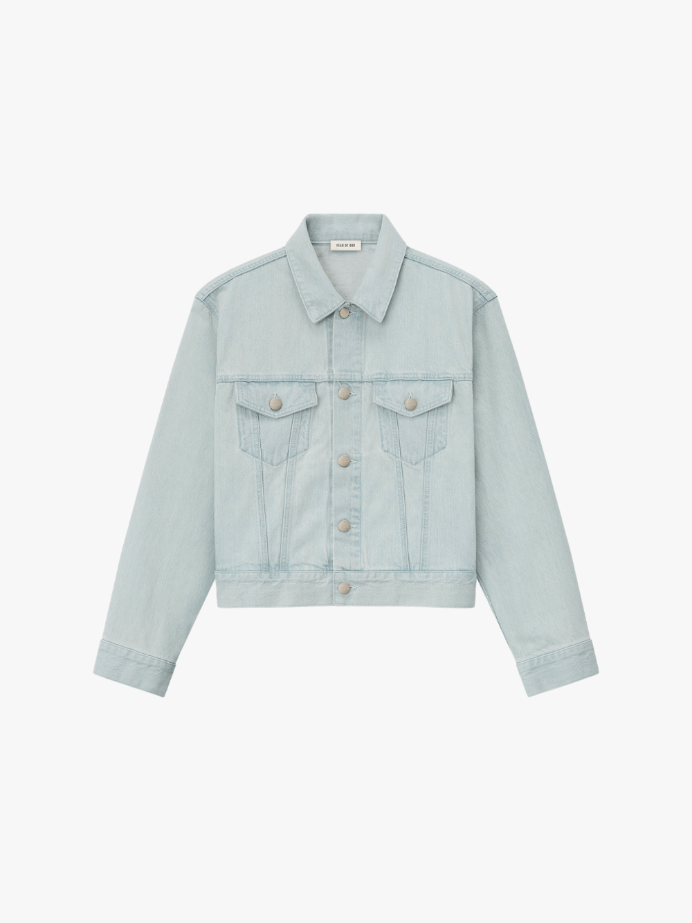 Fear of God Classic Trucker Jacke Bleach Wash Denim Herren