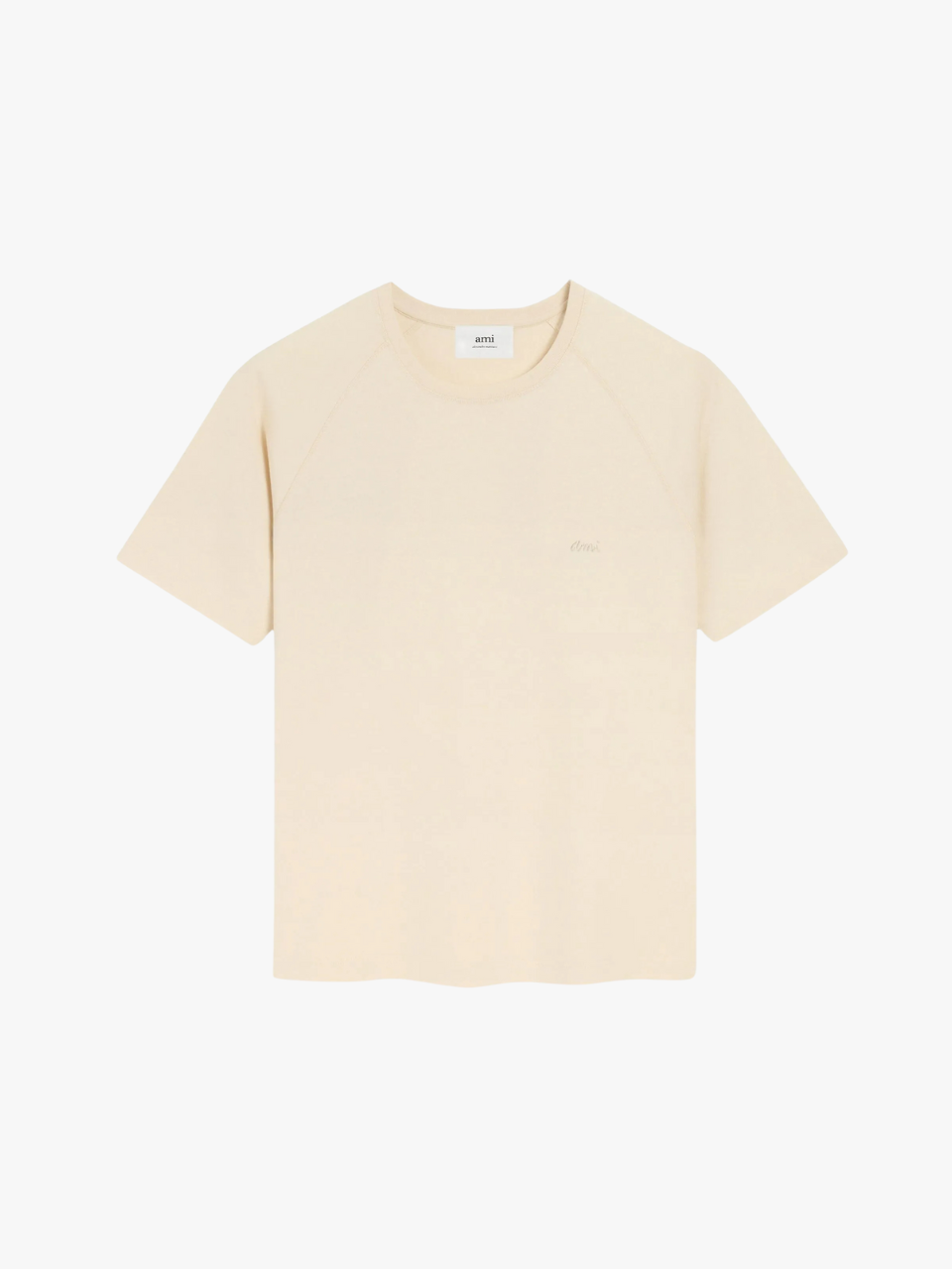 AMI Paris T-Shirt mit bestickten Raglanärmeln Weiß Herren