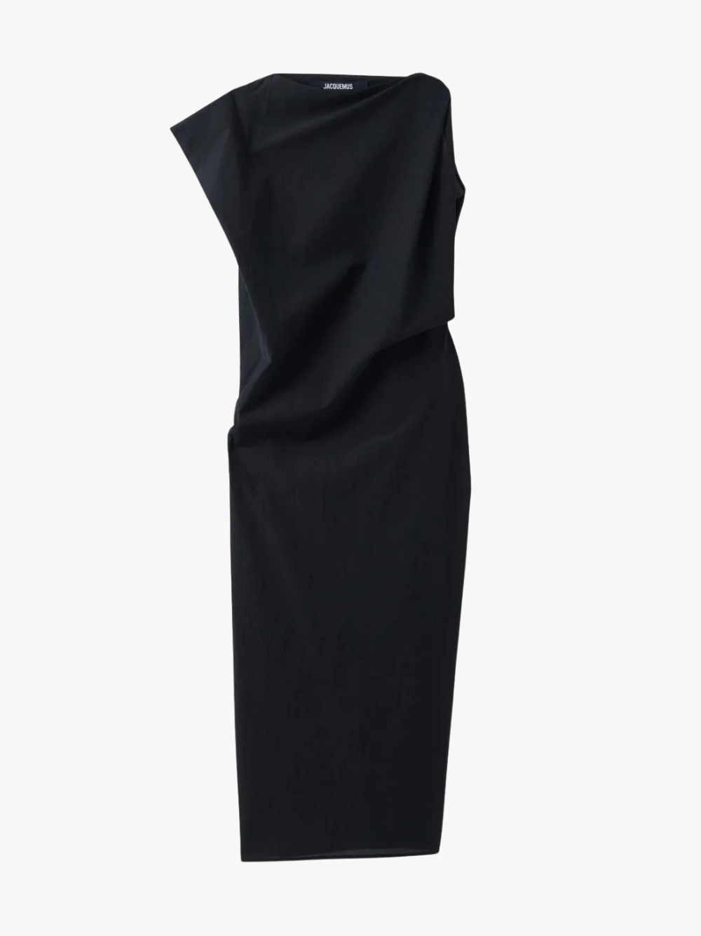 Jacquemus Draped Midi Dress Black Women