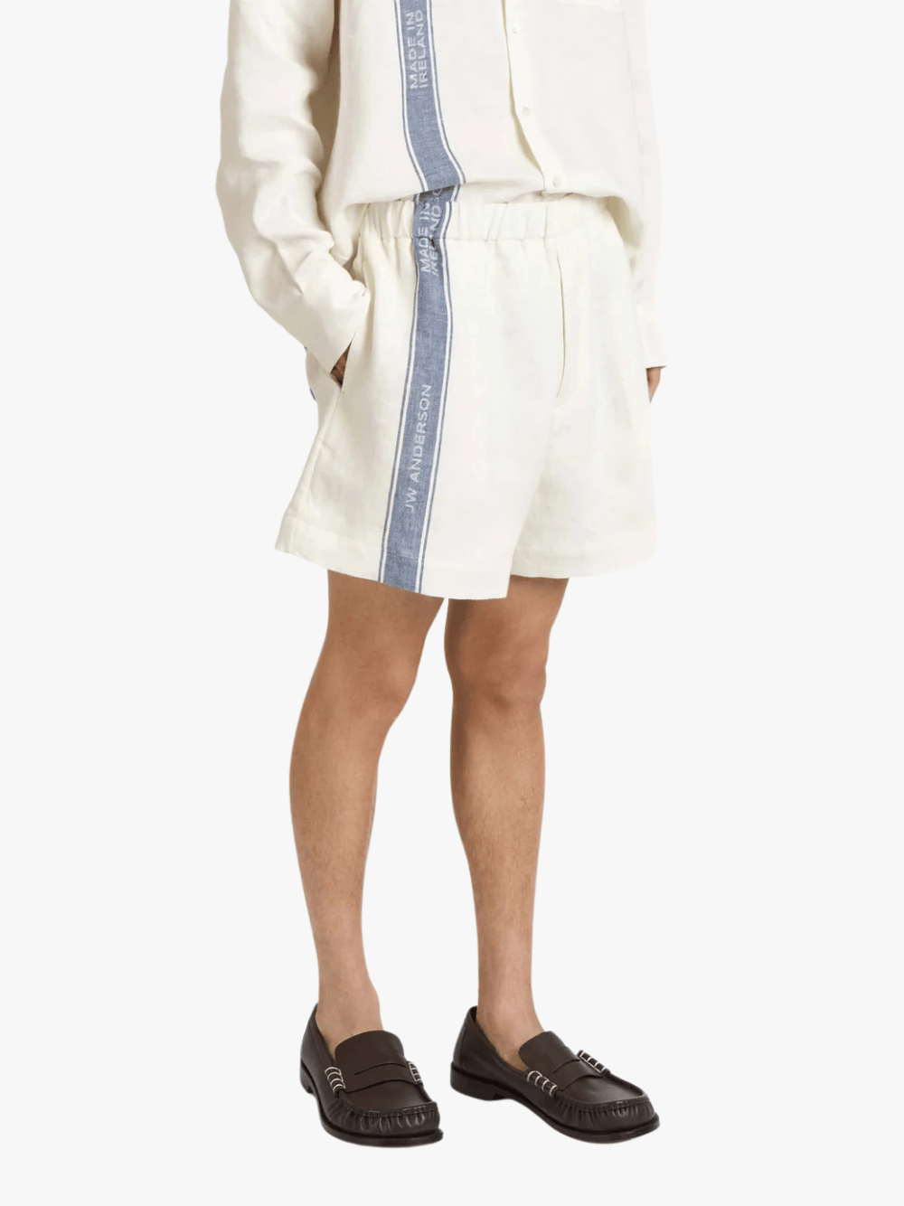 J.W.Anderson Shorts Cream/Blau Herren