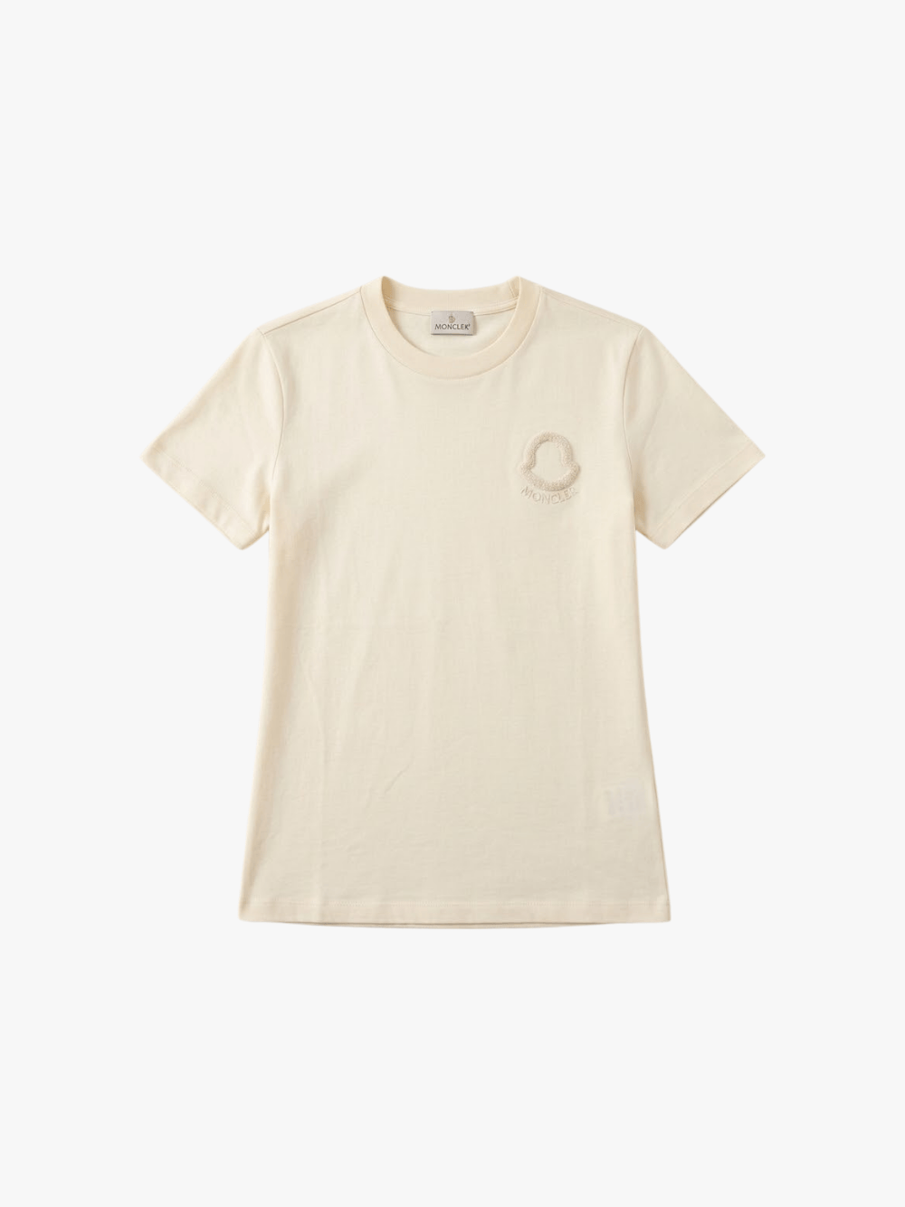 Moncler Baumwolle T‑Shirt Beige Damen