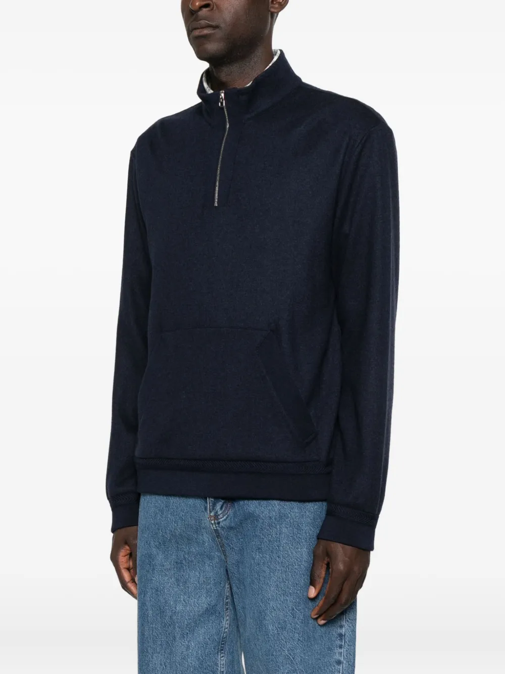 Brett Johnson Pullover mit Reißverschluss Marineblau Herren Brett Johnson Pullover mit Reißverschluss Marineblau Herren