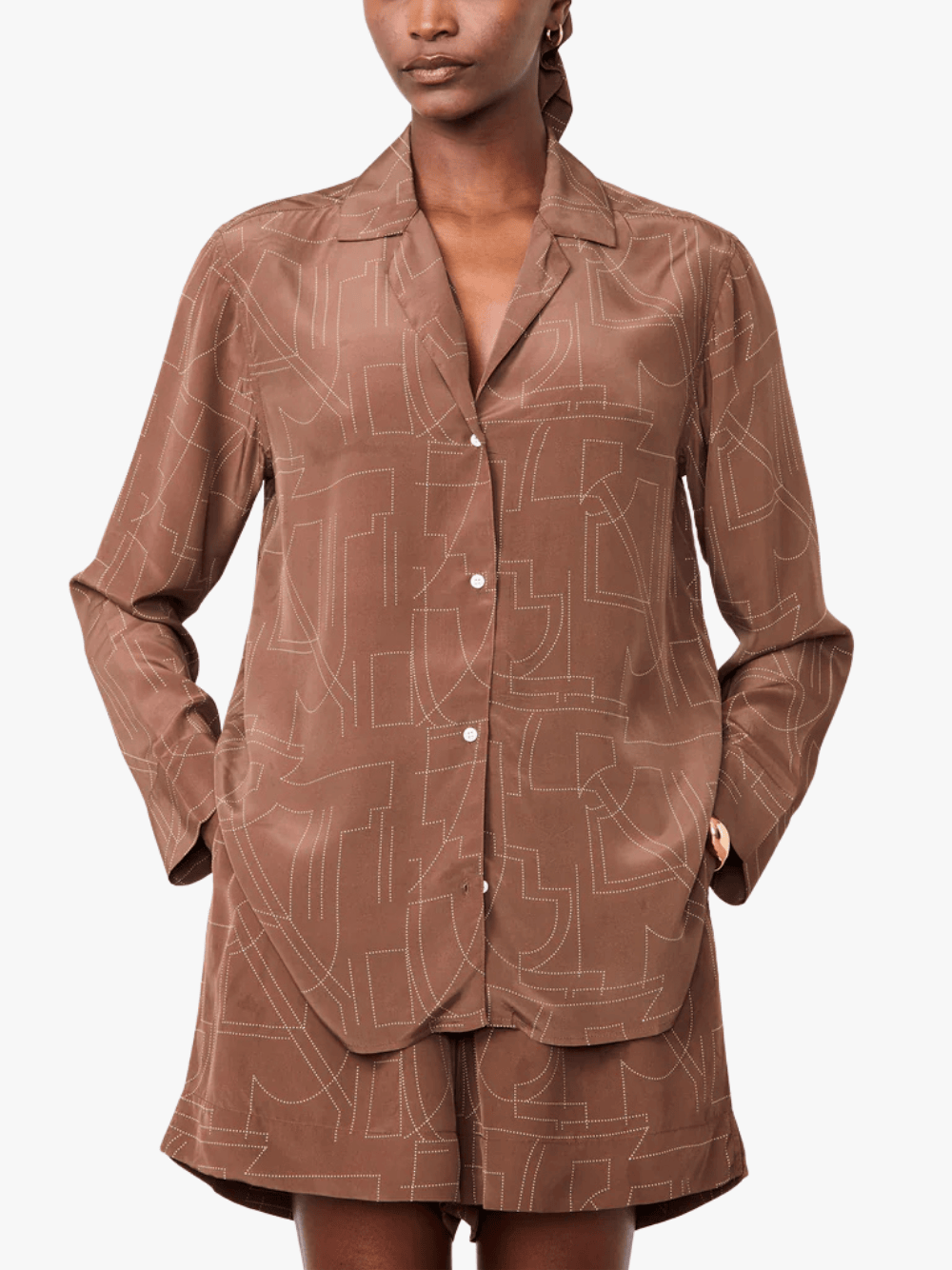 Officine Generale Mabelle Bluse Braun Damen