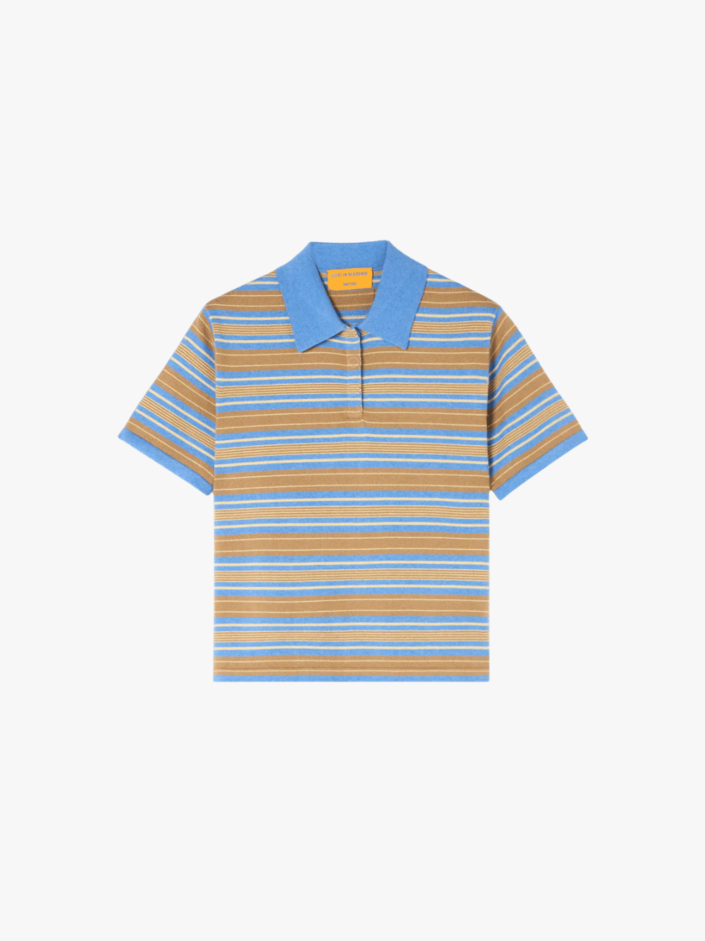 Guest In Residence kurzärmliges gestreiftes Rugby Delft Blue Combo Poloshirt Damen