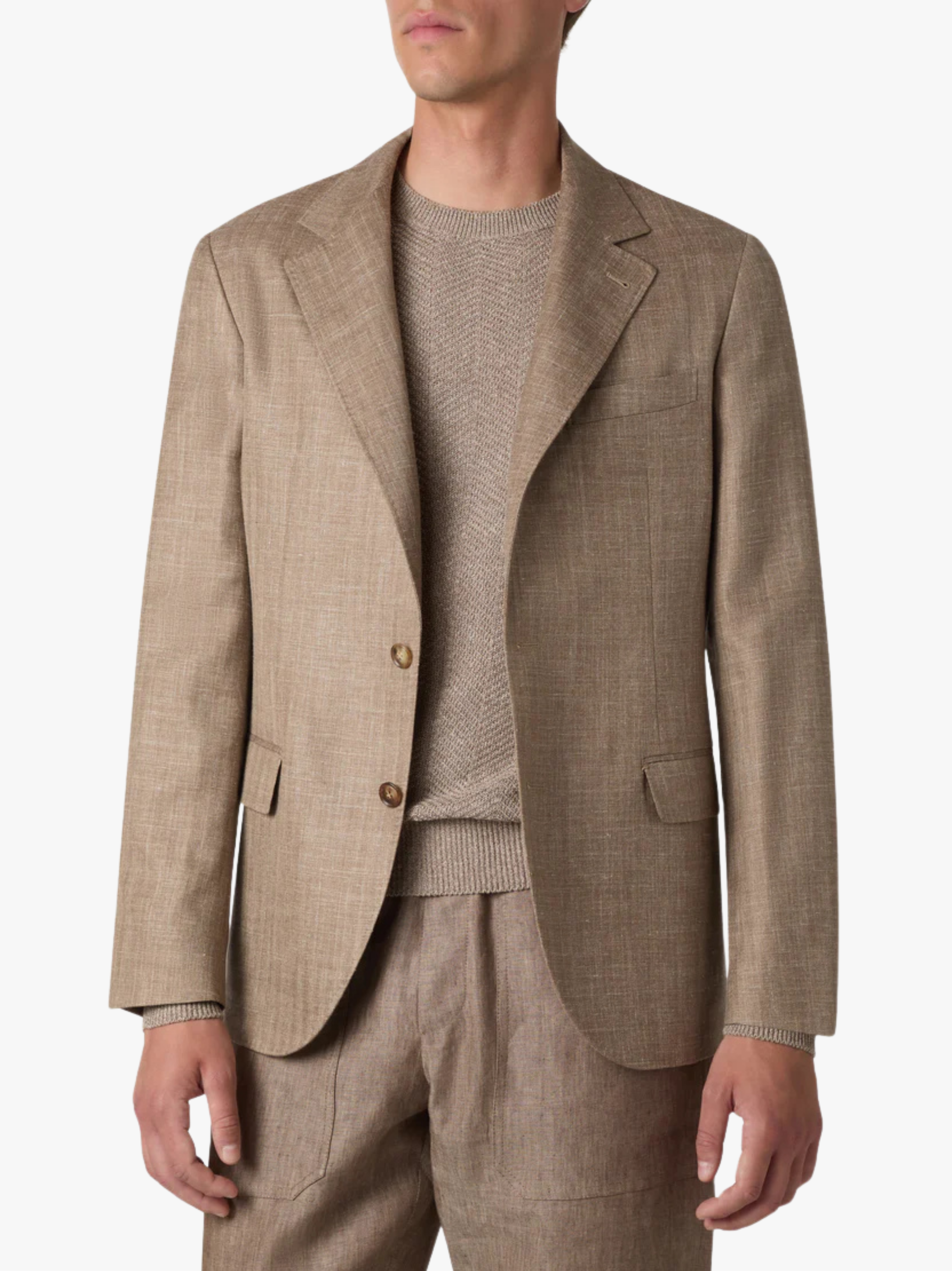 Brett Johnson Single-Breast Blazer Brown Jacket Men