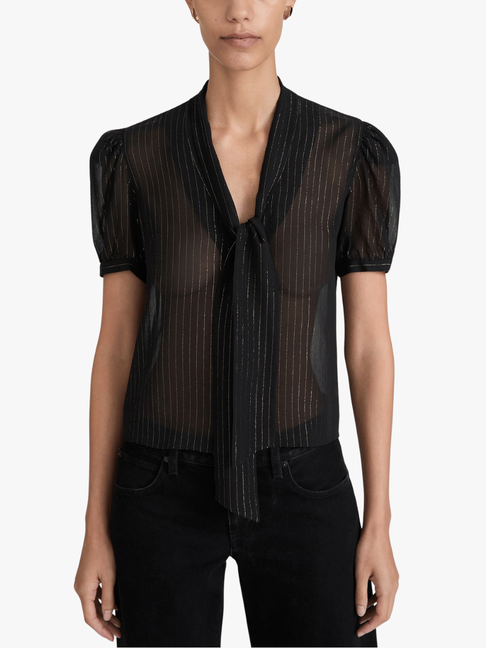 Frame Bluse Schwarz Damen