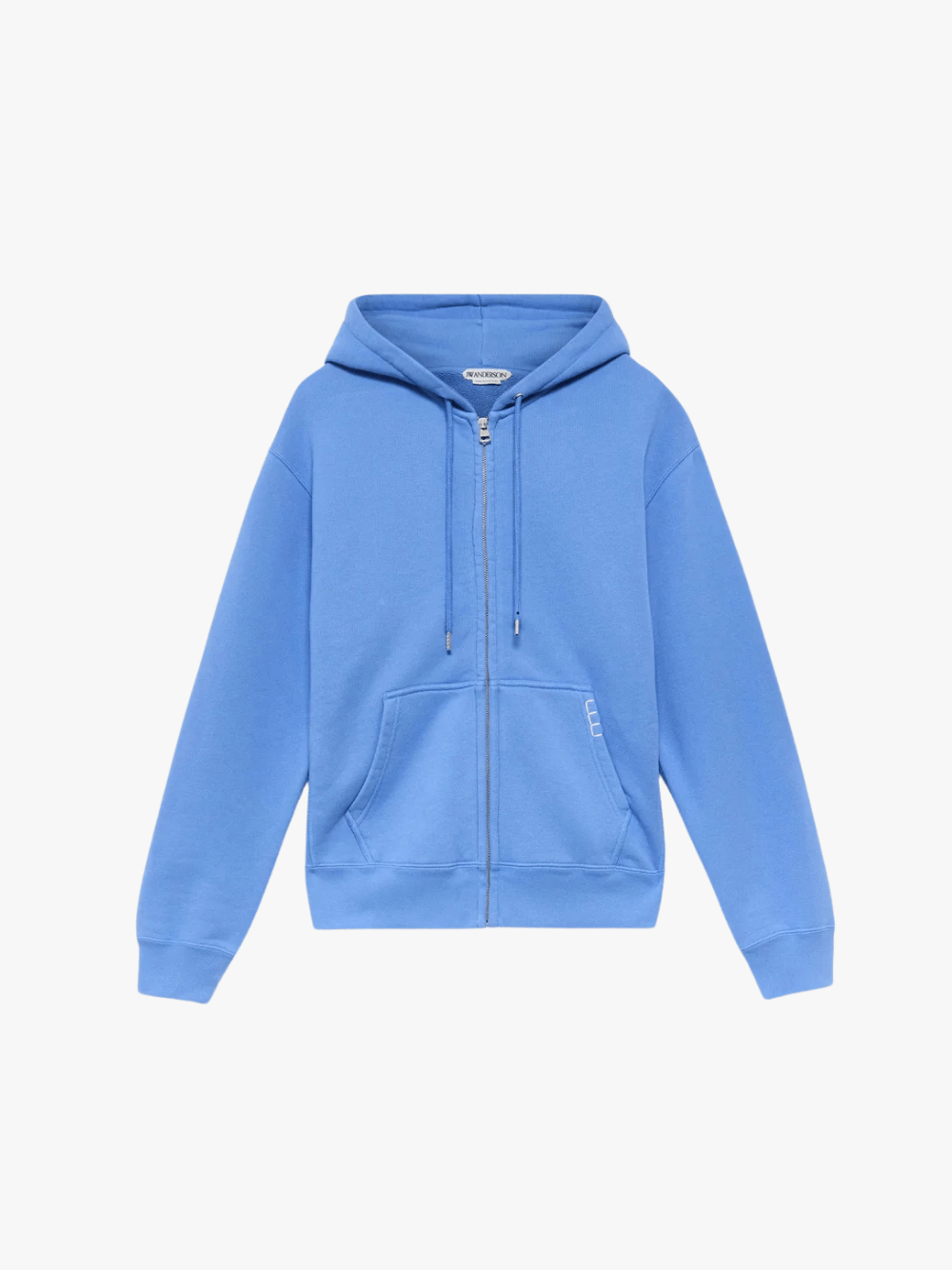 JW Anderson Front Zip Hoodie Hellblau Herren
