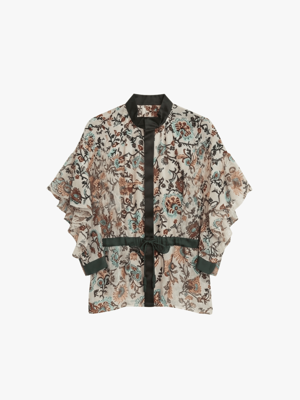 Sacai Floral Print Bluse Elfenbein Damen