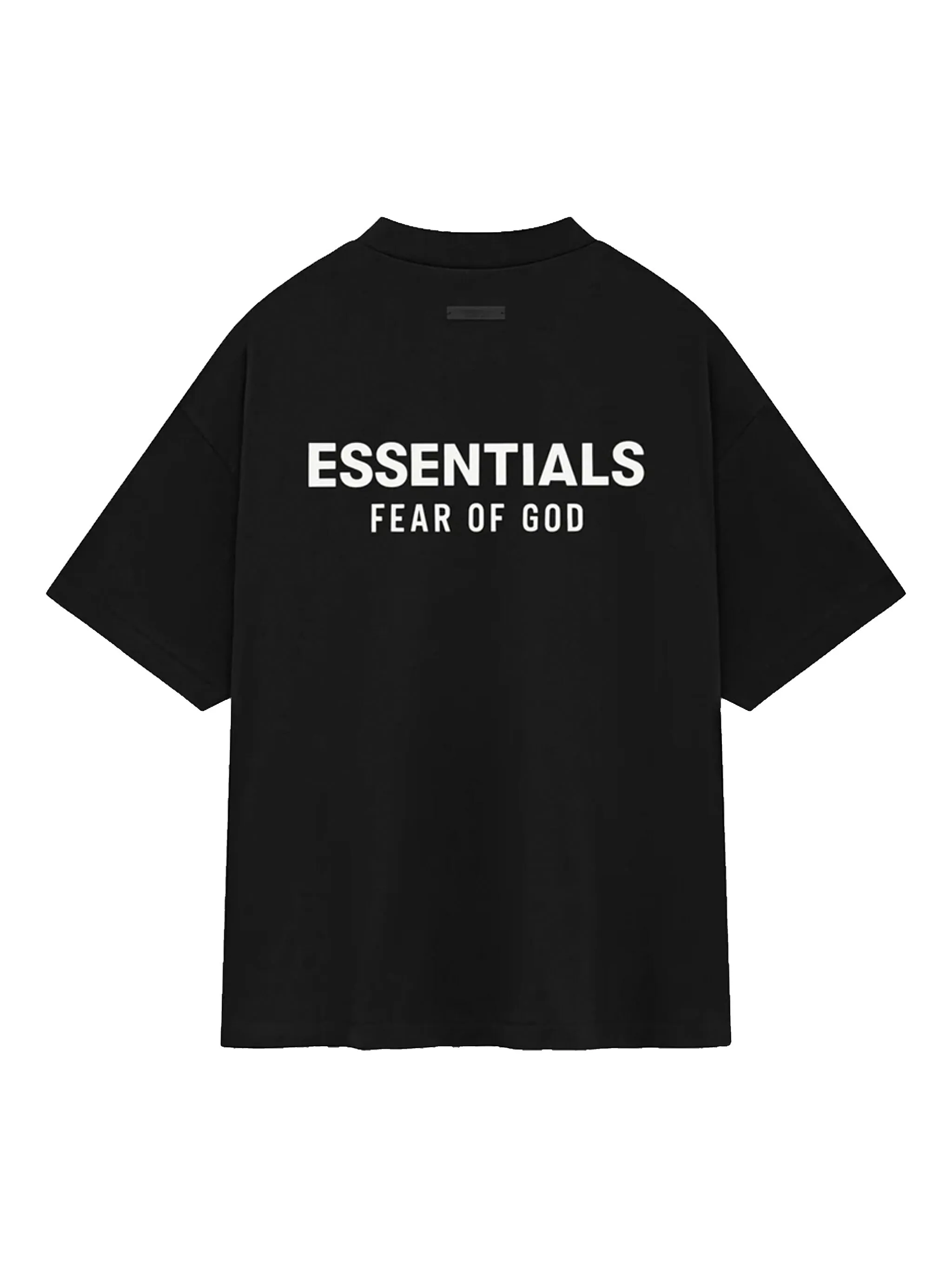 Haut t-shirt noir logo Blank Essentials grand L coton col rond Haut t-shirt noir logo Blank Essentials grand L coton col rond