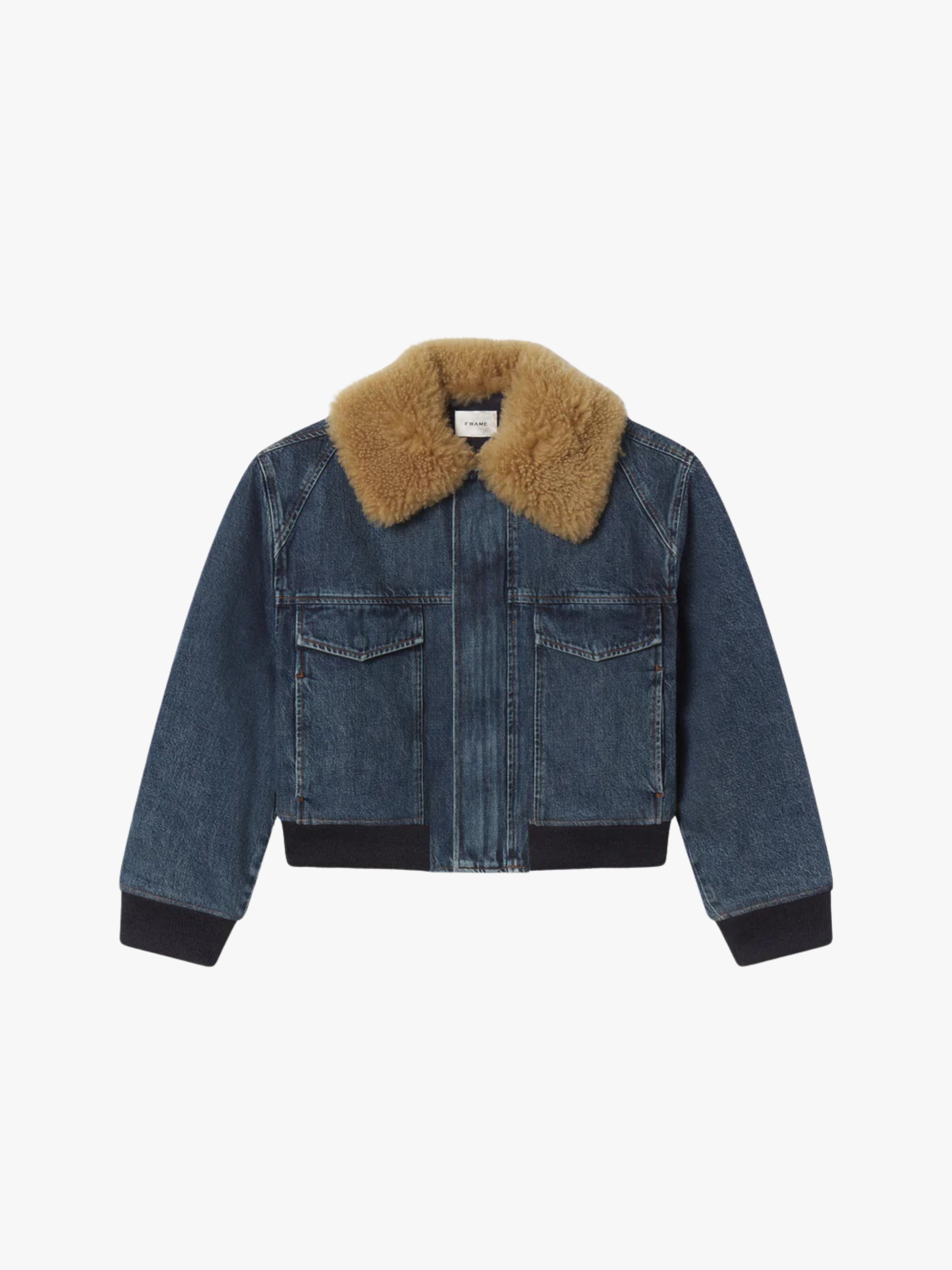 Frame The Shearling Aviator Jeans Jacke Damen