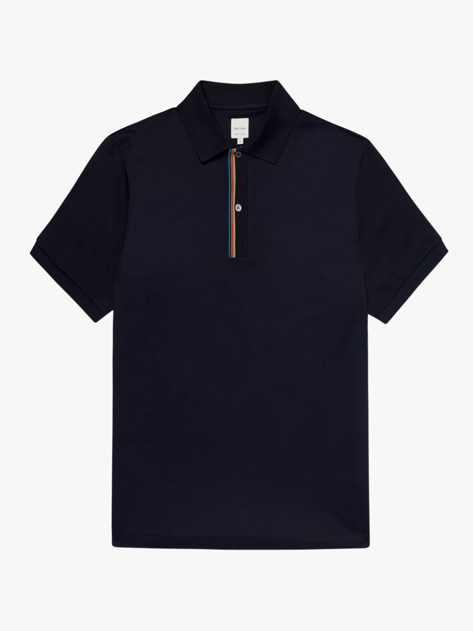 Paul Smith Dunkelmarinefarbenes Poloshirt mit „Signature Stripe“-Besatz Herren