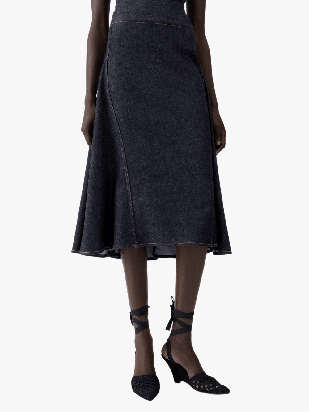 Jacquemus Lavoir de Nîmes Denim Skirt Dark Navy Womens