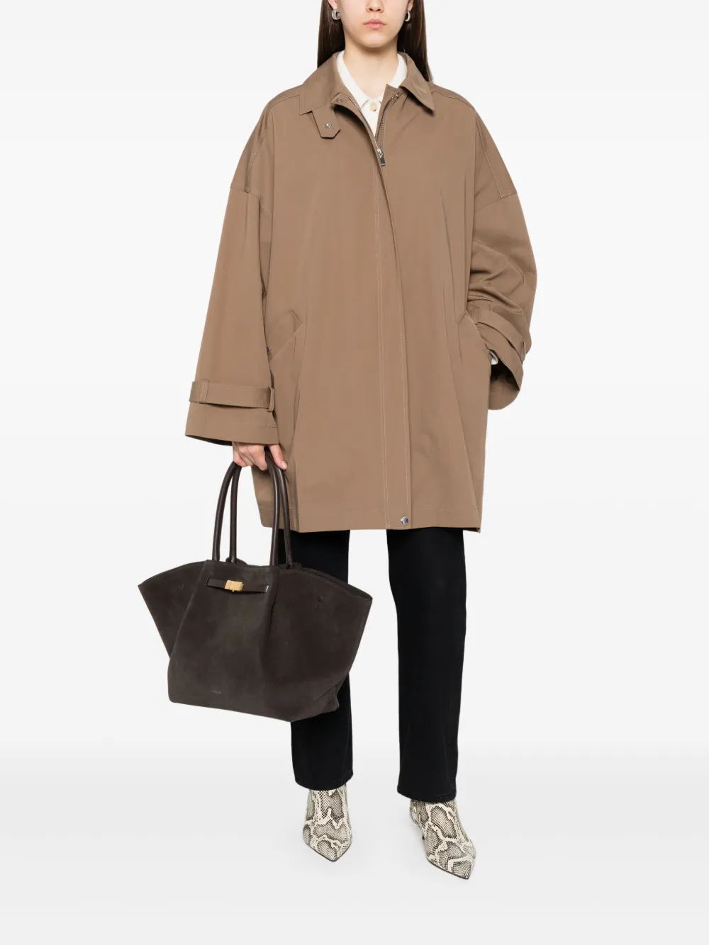 TOTEME oversized trench coat taupe brown Women