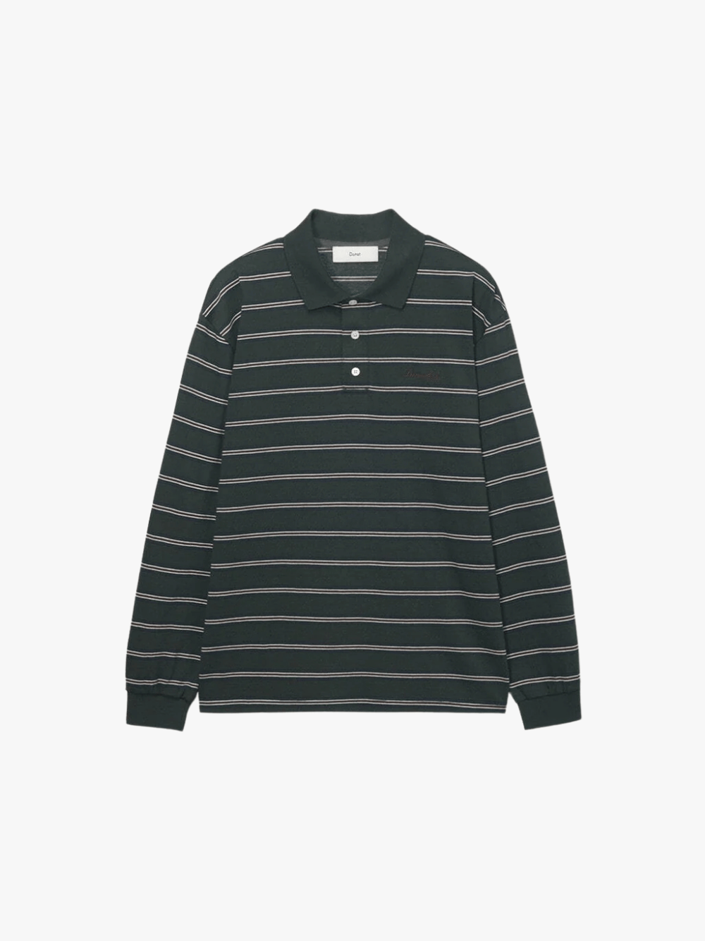Dunst Multi Stripe Collared T-Shirt Forest Green Stripe Men