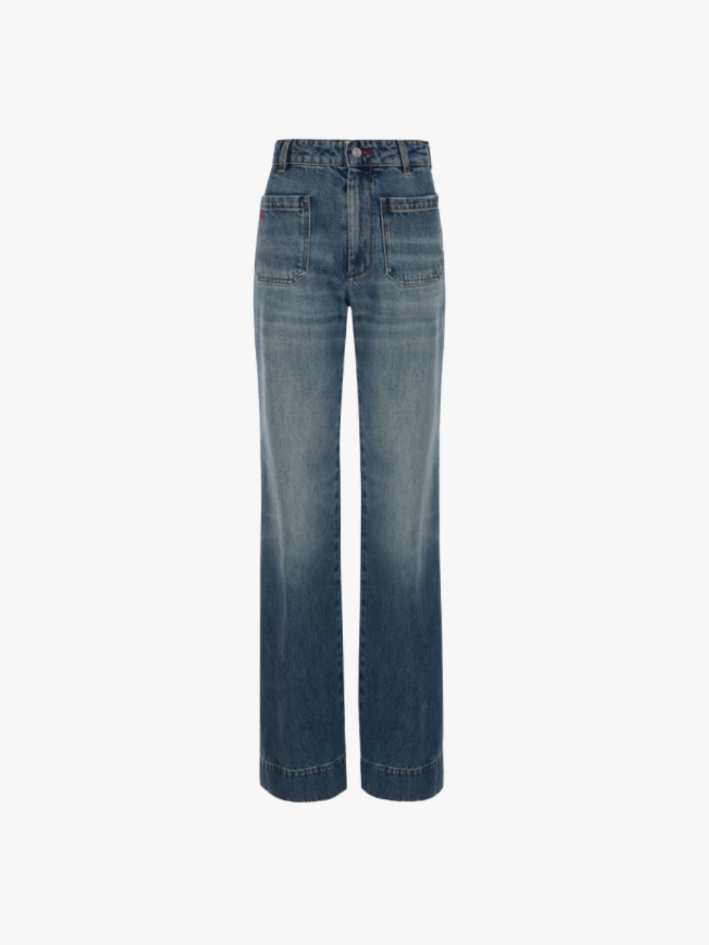 Victoria Beckham Alina Jean Regular Worn Blue Wash Damen