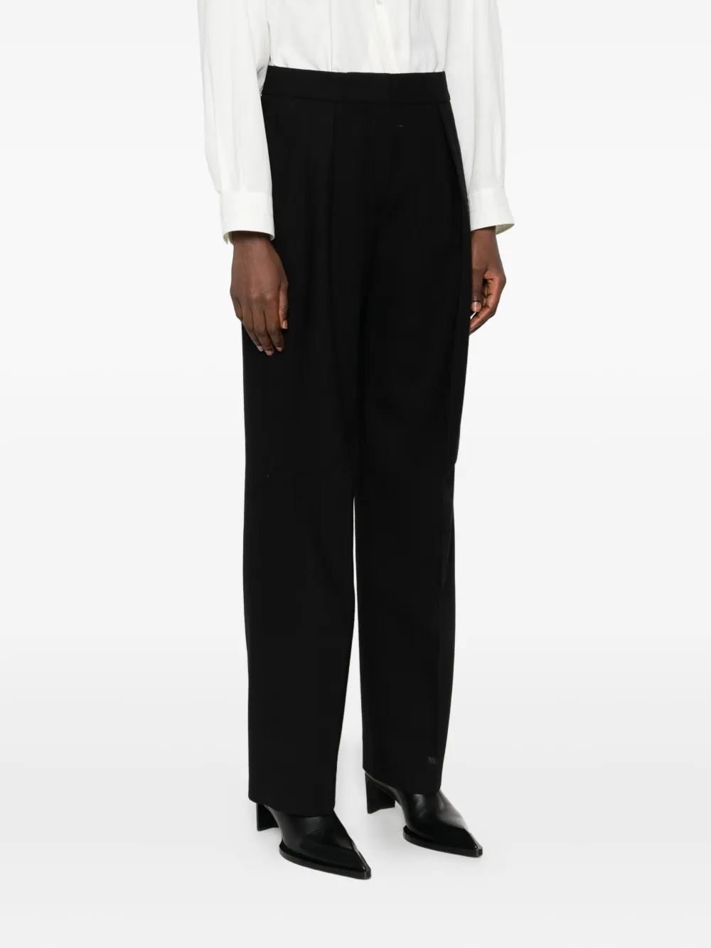 Jil Sander Hose mit Bundfalten Schwarz Damen