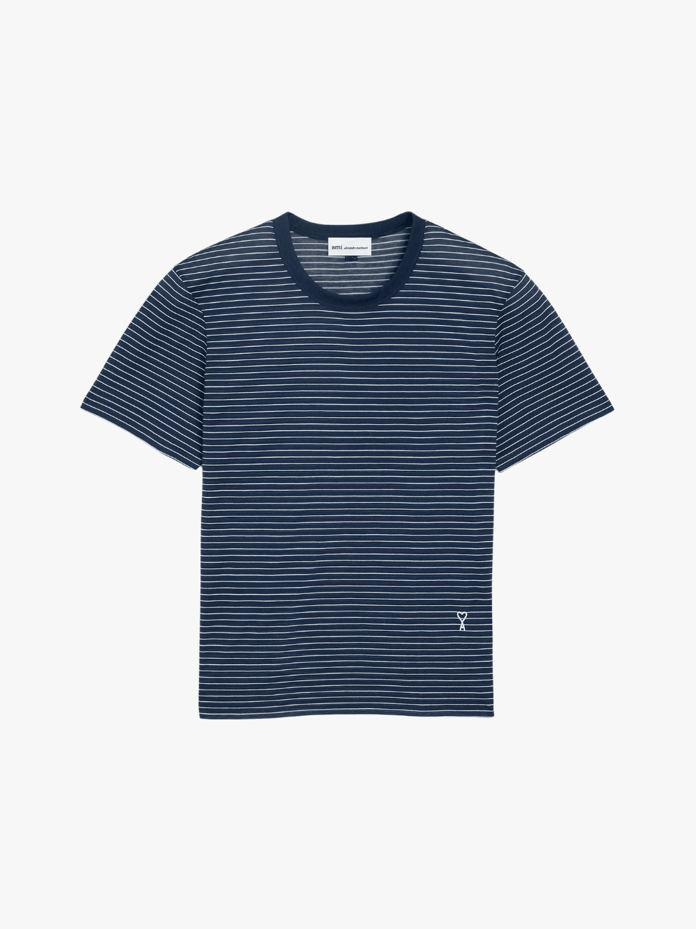 AMI Paris Ami De Coeur Baumwoll T-Shirt Blau T-Shirt Unisex