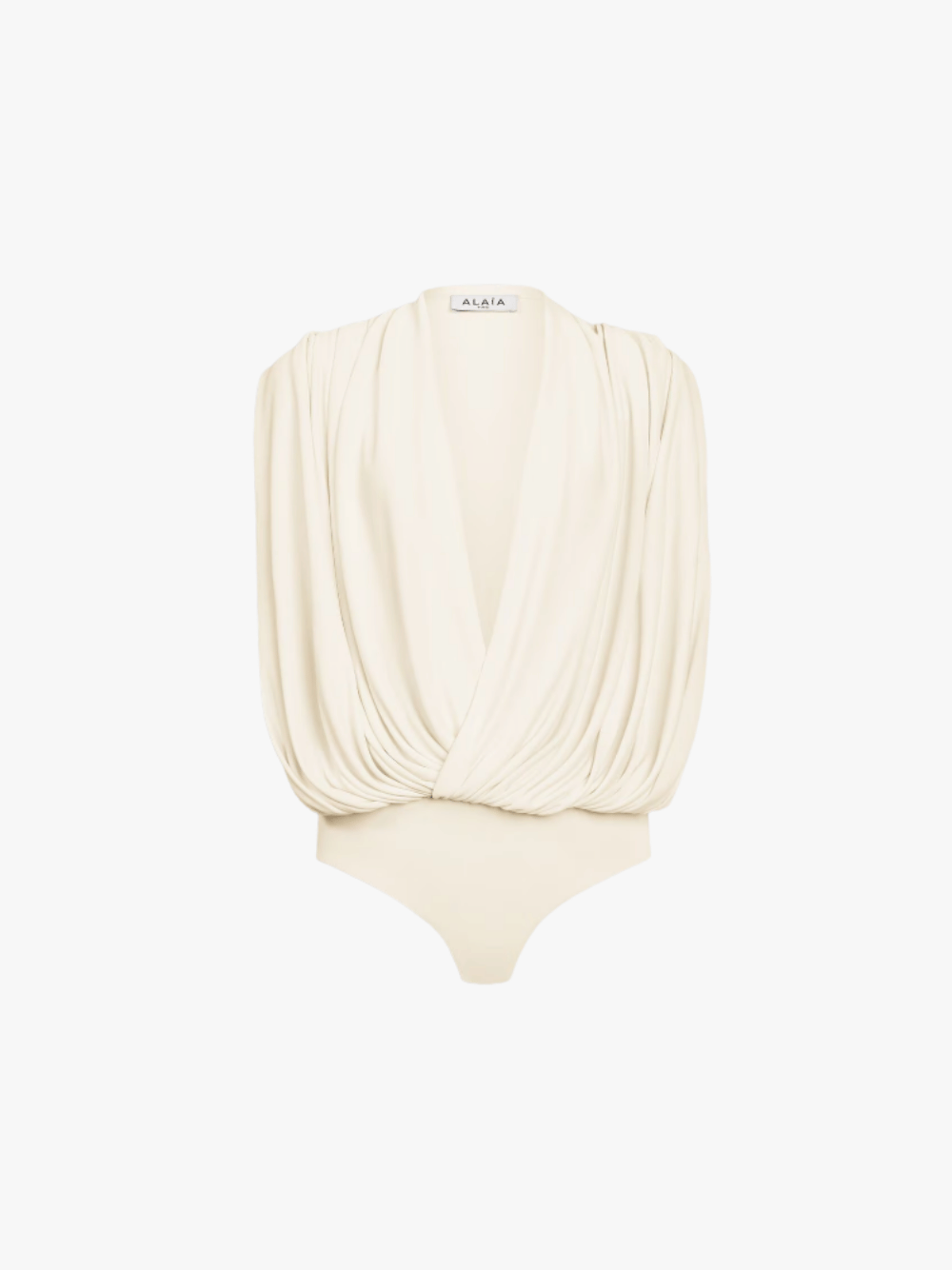 Alaïa Body aus Viskose mit Kapuze Panna Cotta Damen Body