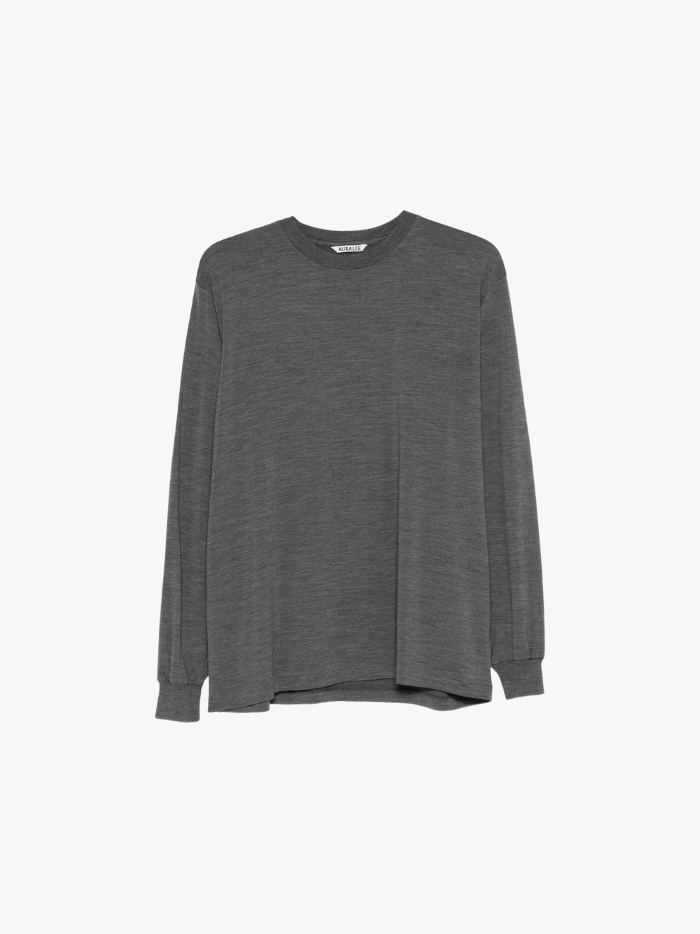 Auralee langärmeliger Strickpullover Anthrazitgrau Herren