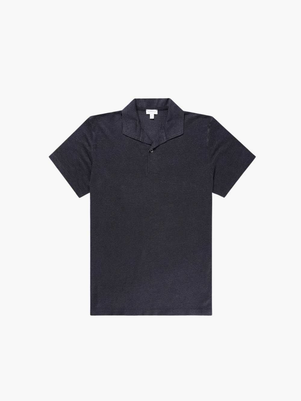 Sunspel Leinen-Piqué Poloshirt Marineblau Herren