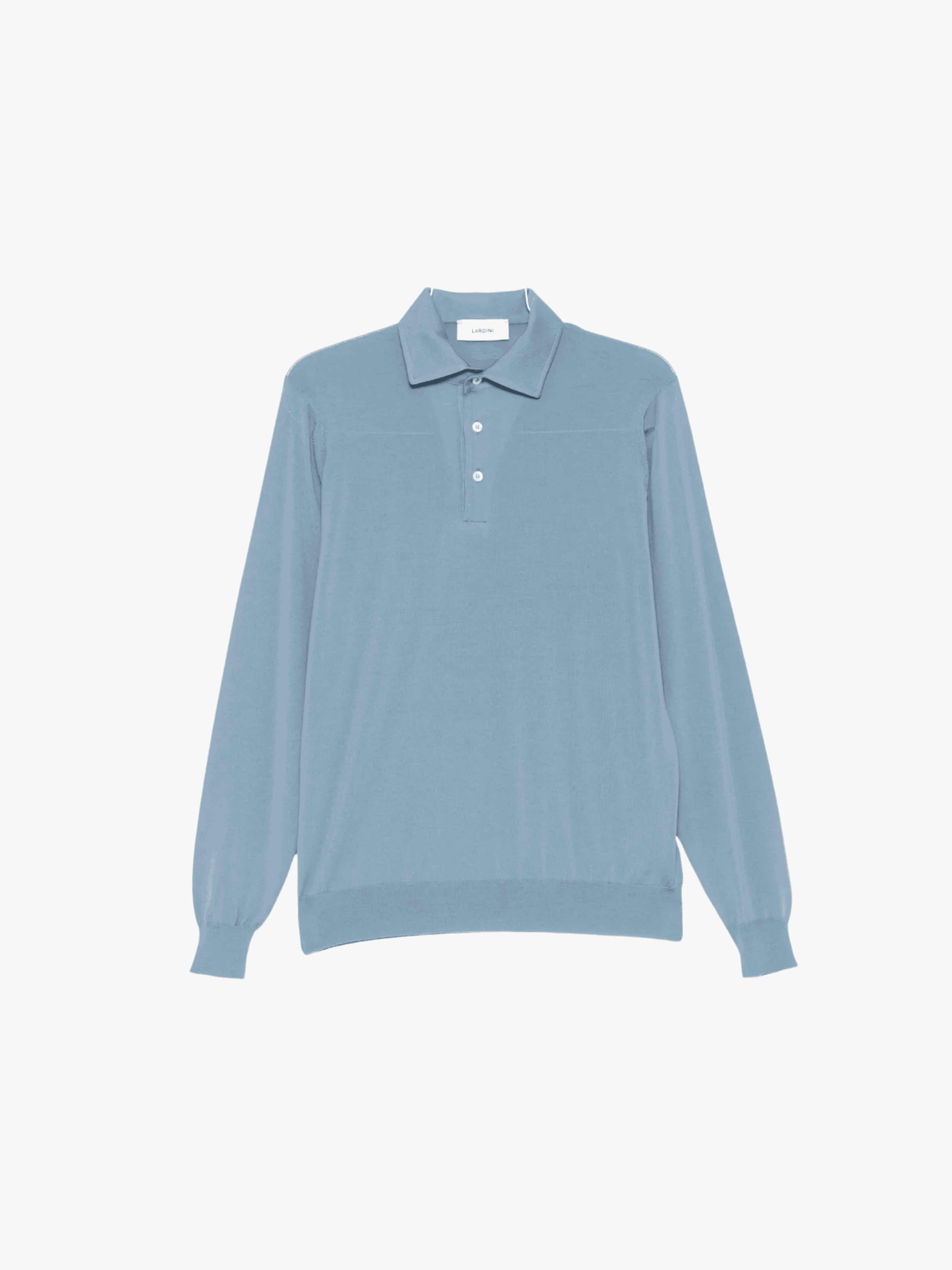 Lardini Polo-Strickpullover mit Knöpfen Hellblau Herren