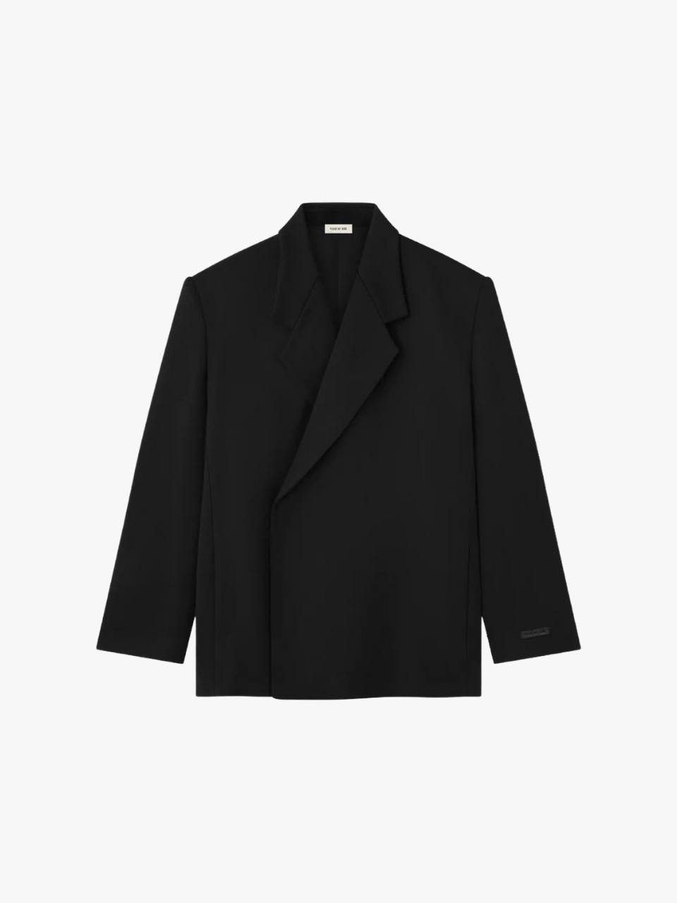 Fear of God double-breasted blazer in satin wool black men